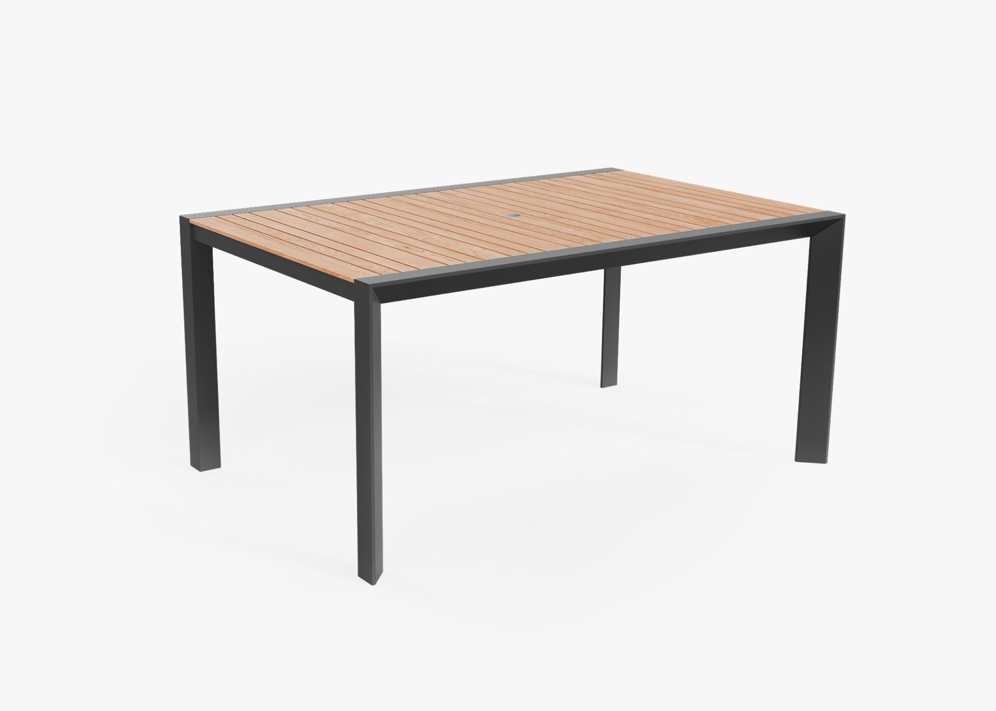 Teak & Aluminum Outdoor Dining Table