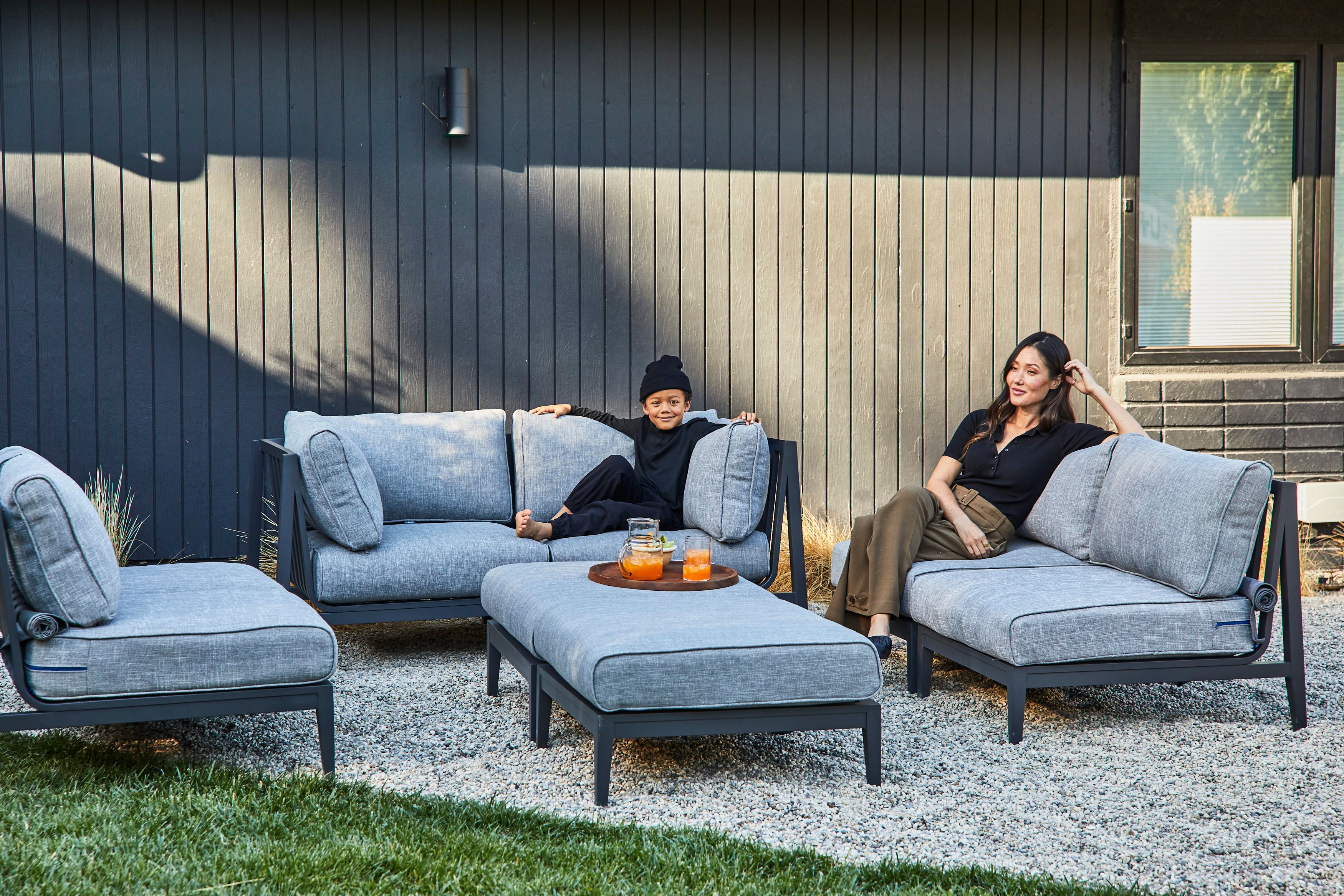 Modular Outdoor Charcoal Aluminum Furniture