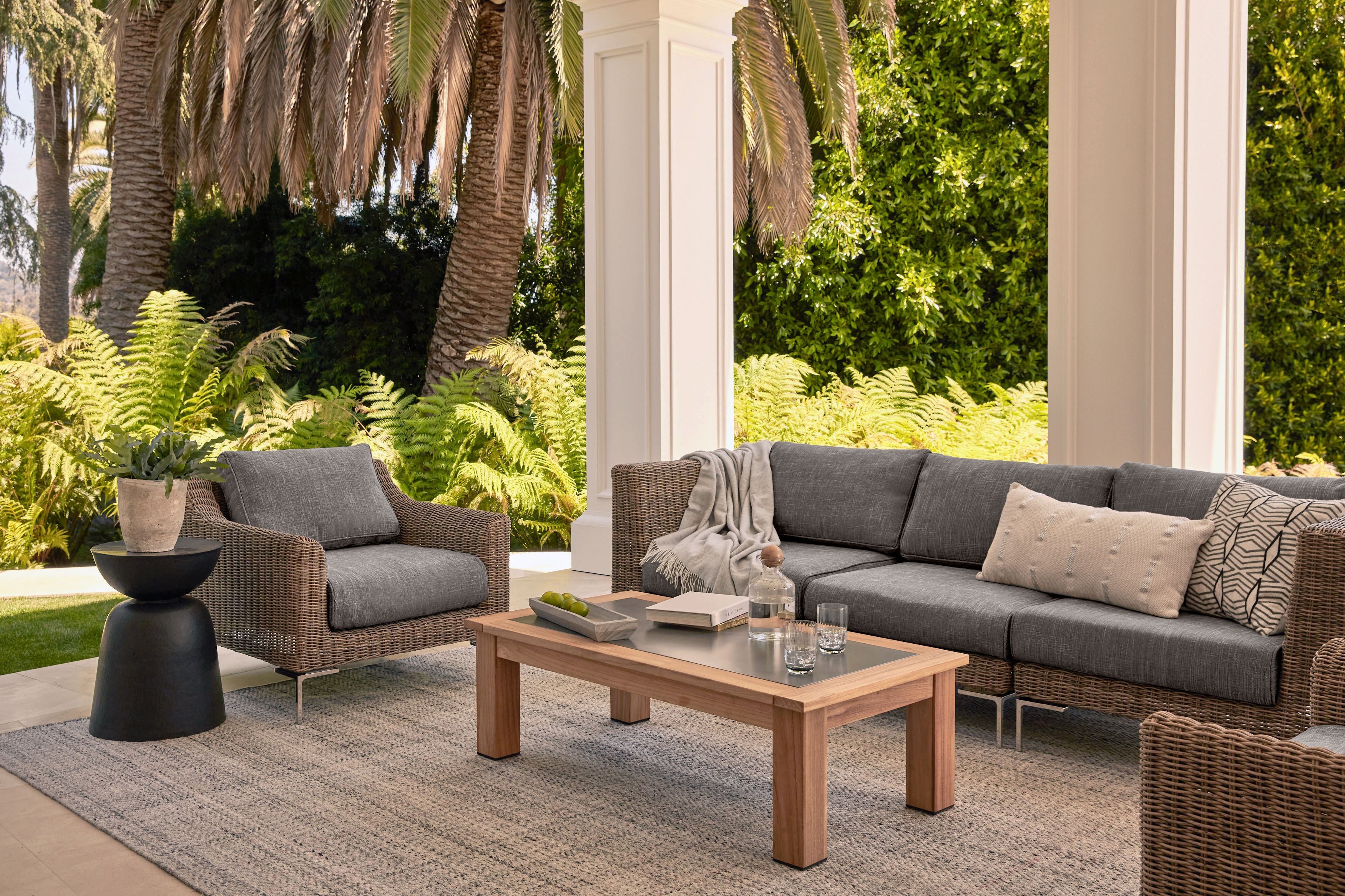 Outer  Modular Outdoor Brown Wicker Furniture