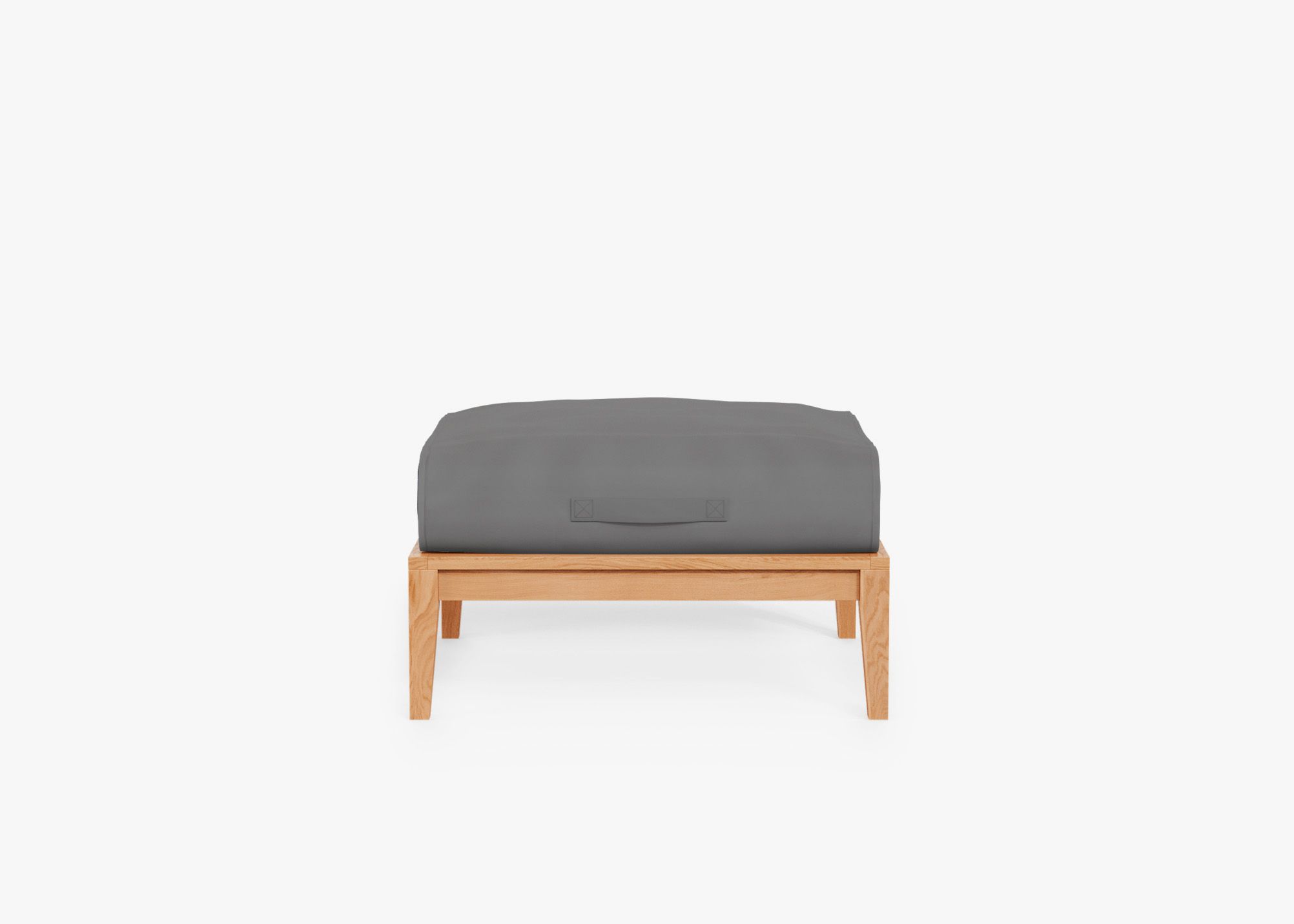 Teak shop footstool outdoor