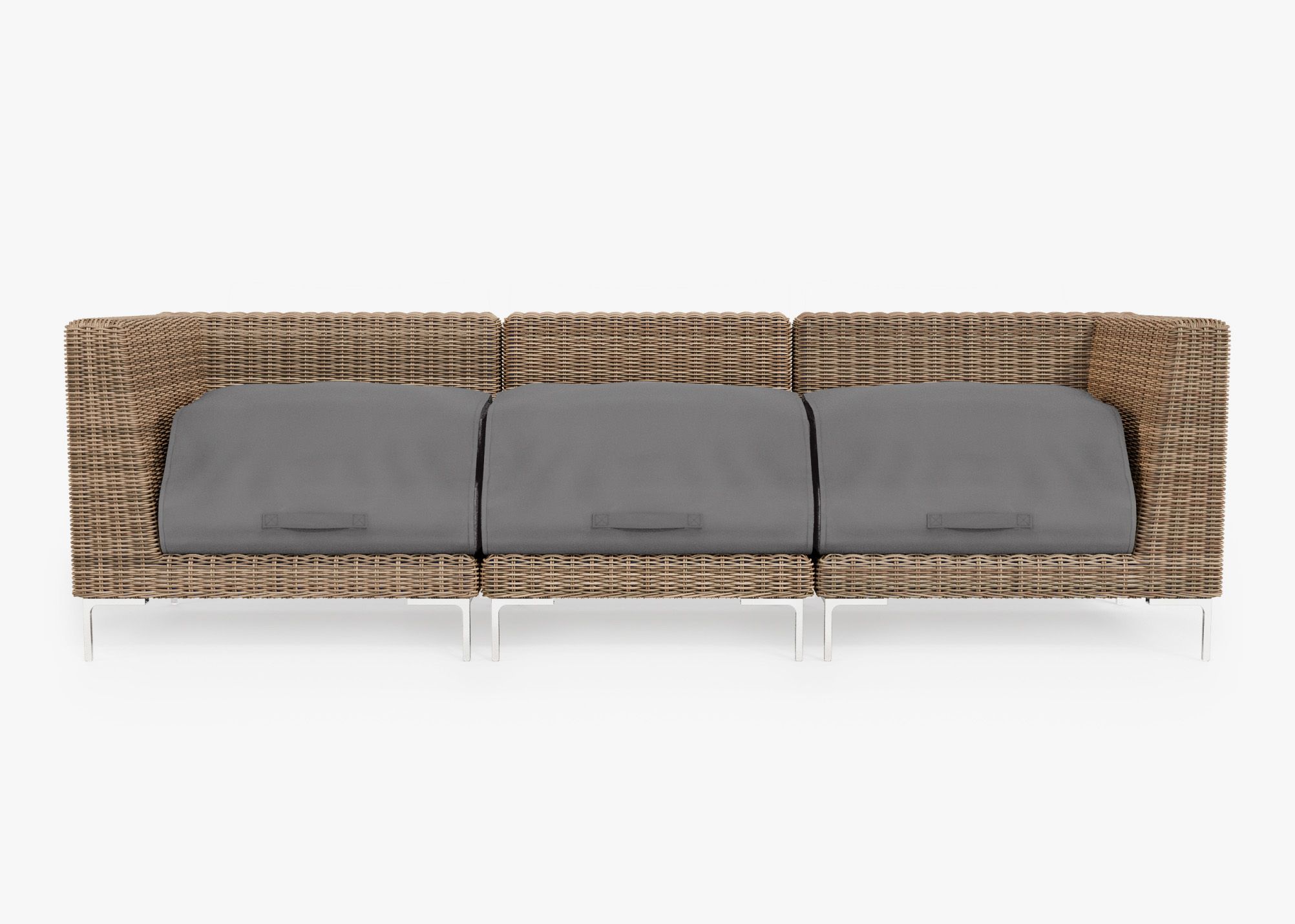 3 seat wicker 2025 sofa