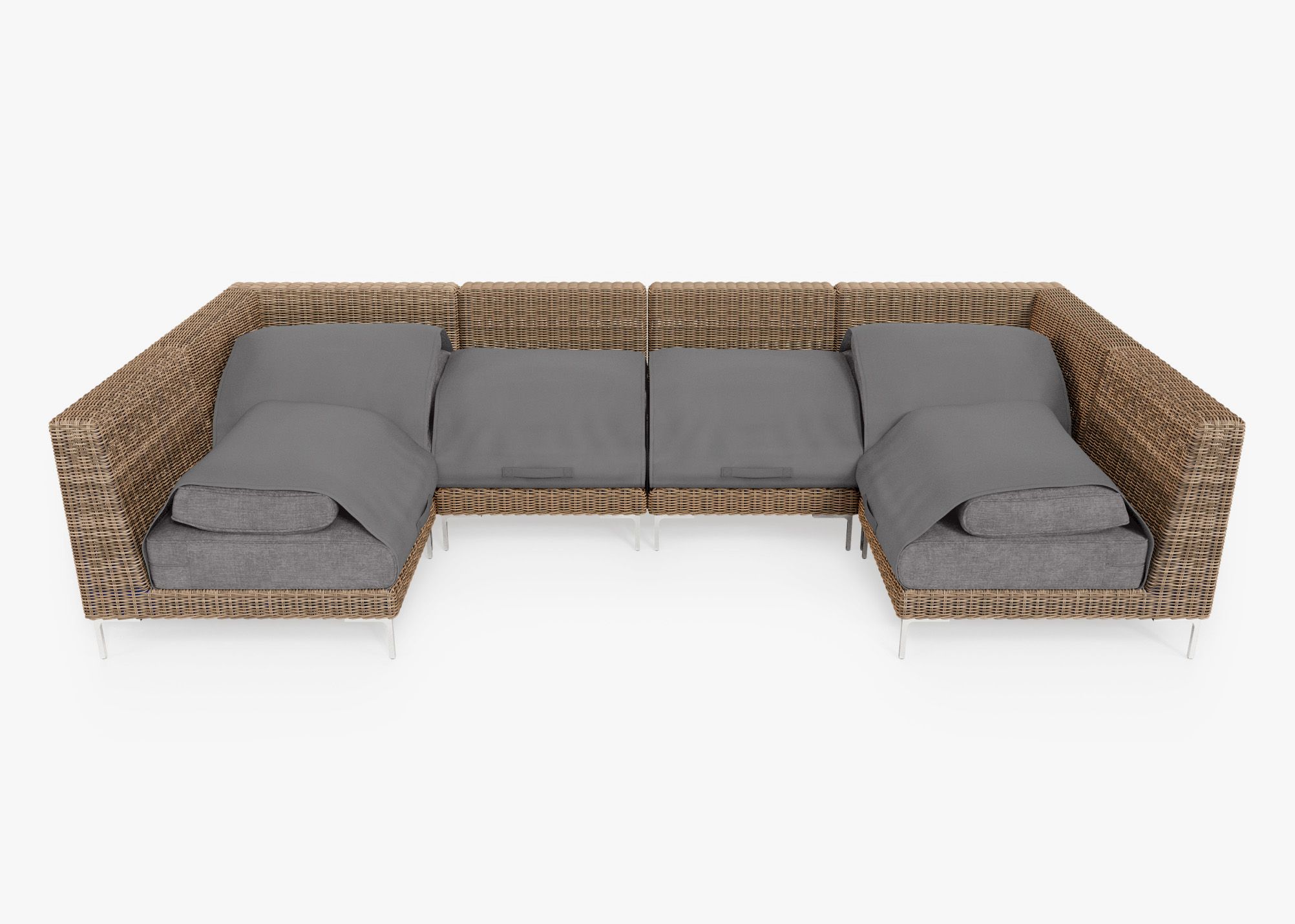 Outer Modular Outdoor Brown Wicker Furniture