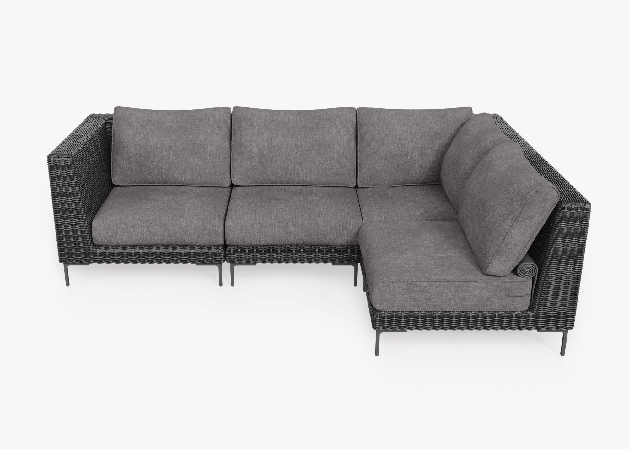 Outer Modular Outdoor Black Wicker Furniture