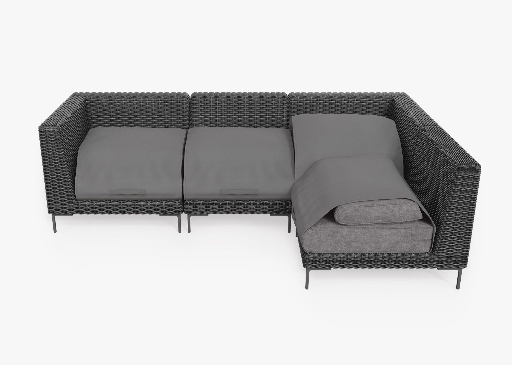 Outdoor black sectional 2025