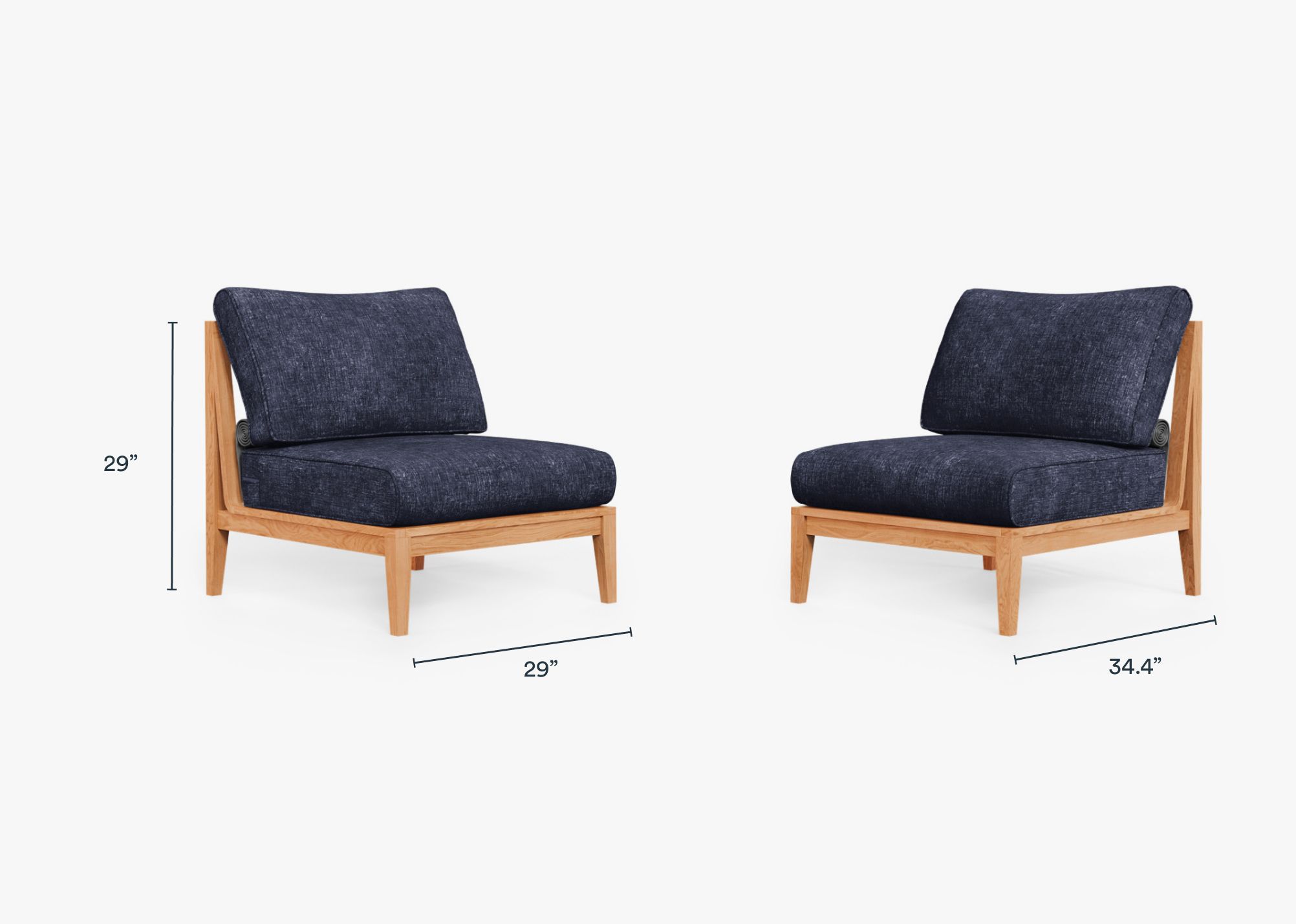 Armless clearance outdoor chair