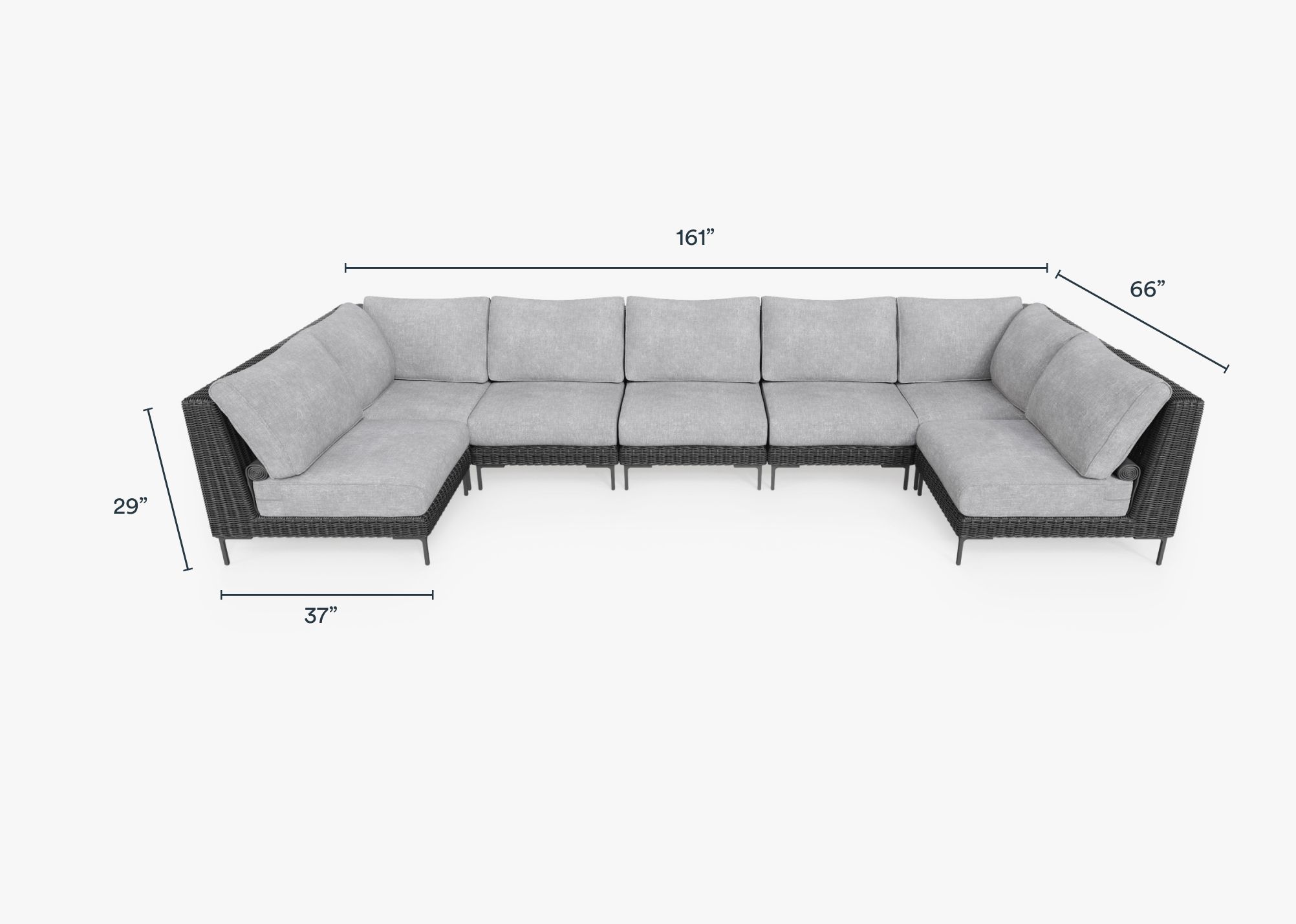Francisco outdoor wicker modular patio sectional online