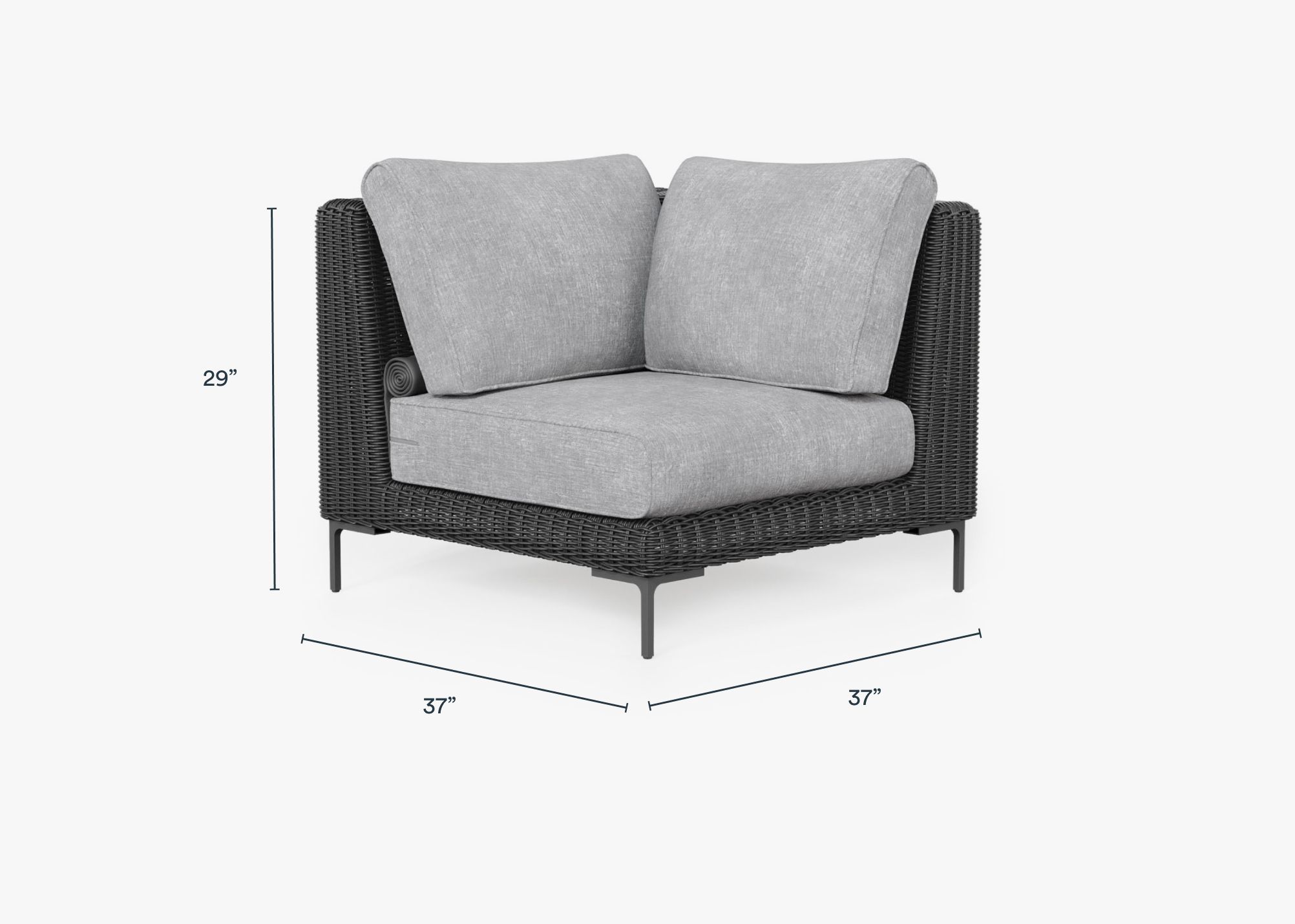 Outer Modular Outdoor Black Wicker Furniture