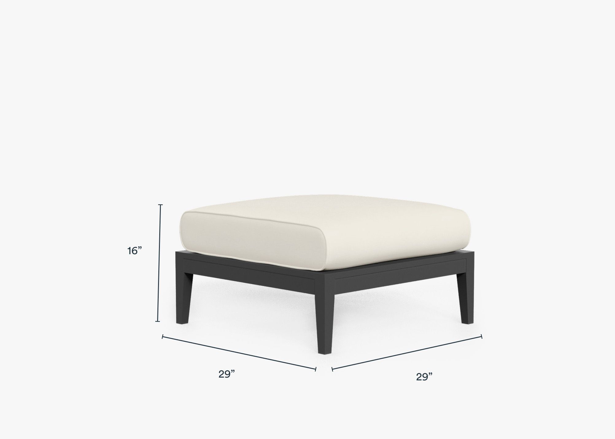 Aluminum patio ottoman discount