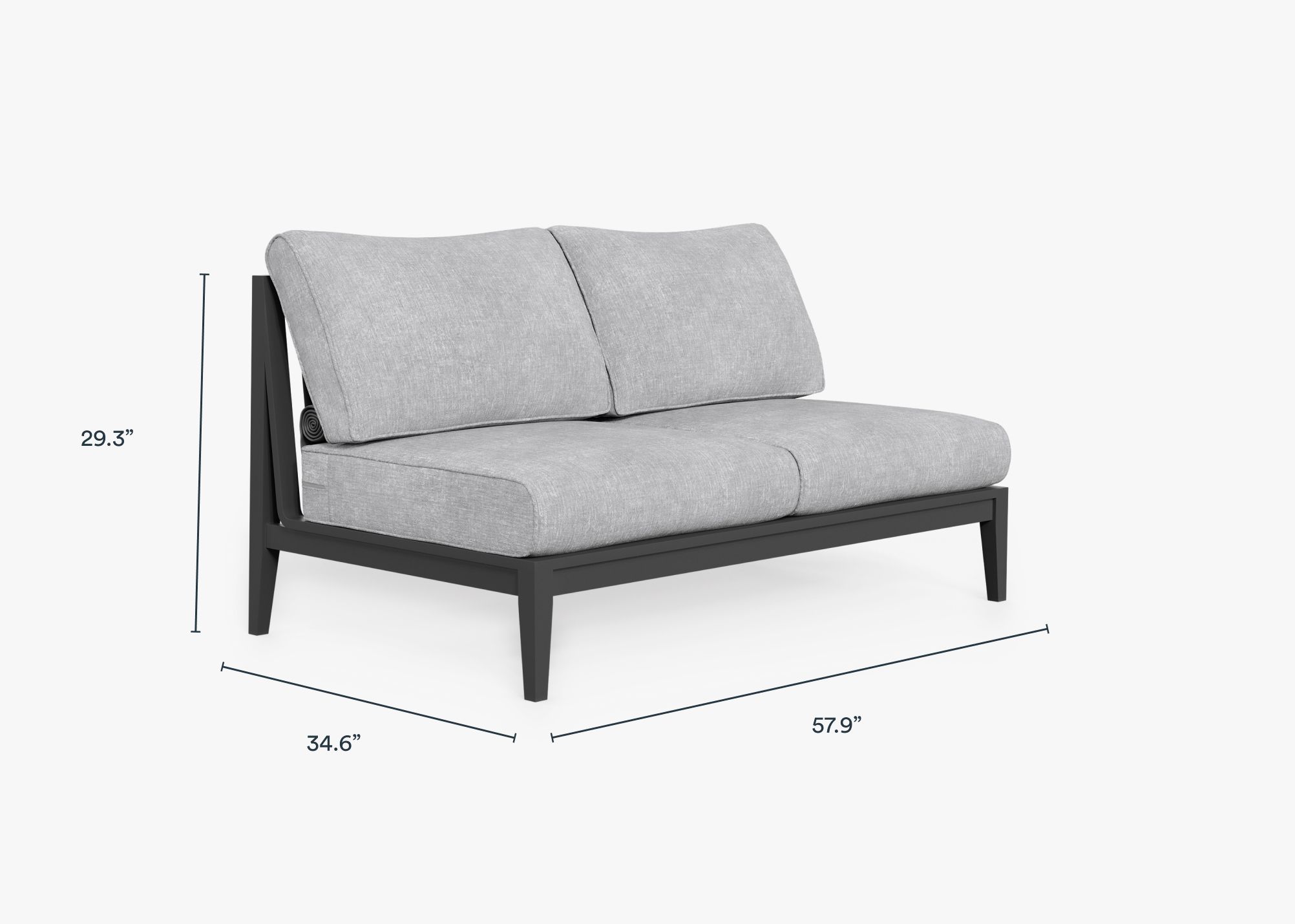 Outer Modular Outdoor Charcoal Aluminum Furniture