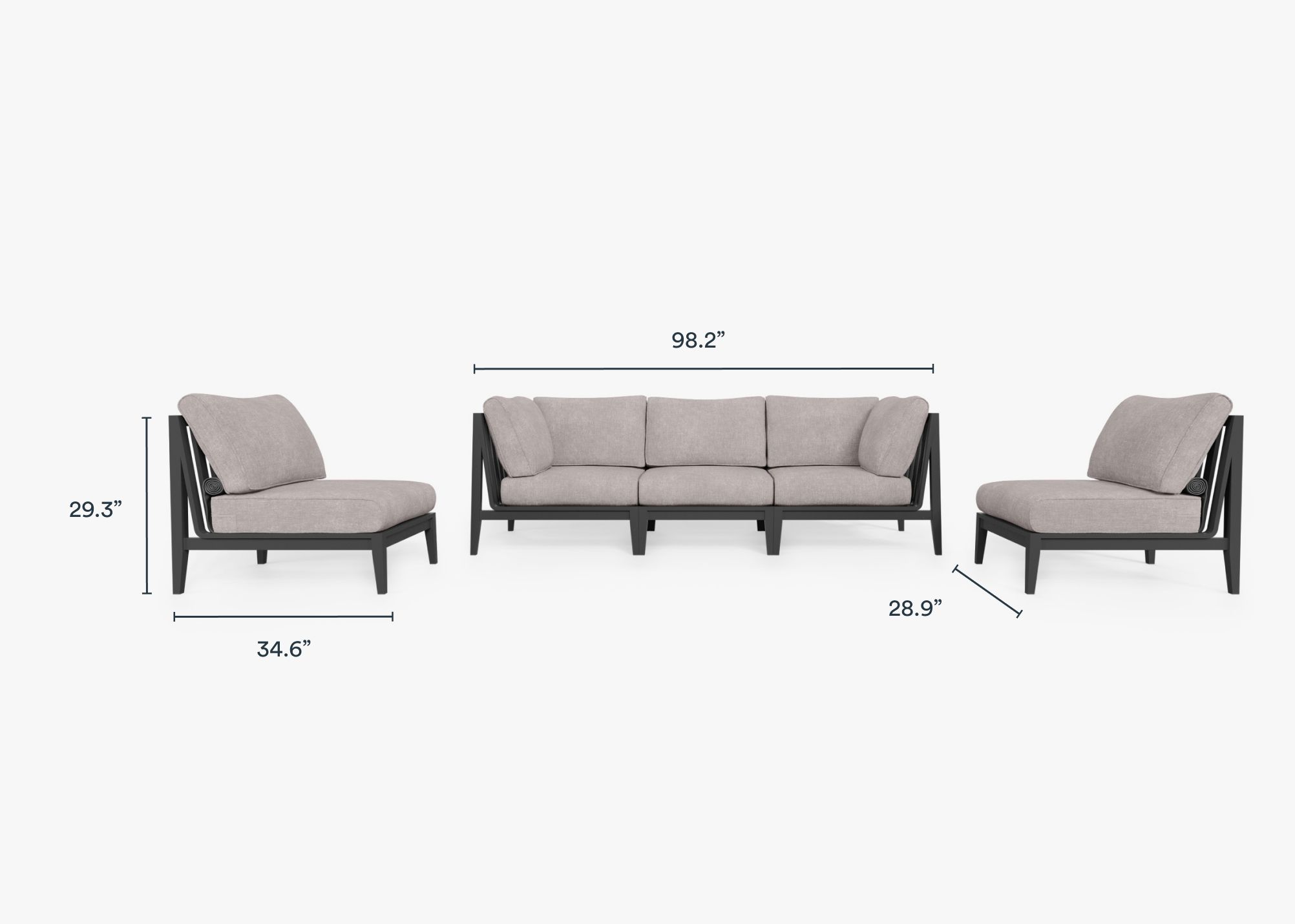 Outdoor sofa height outlet