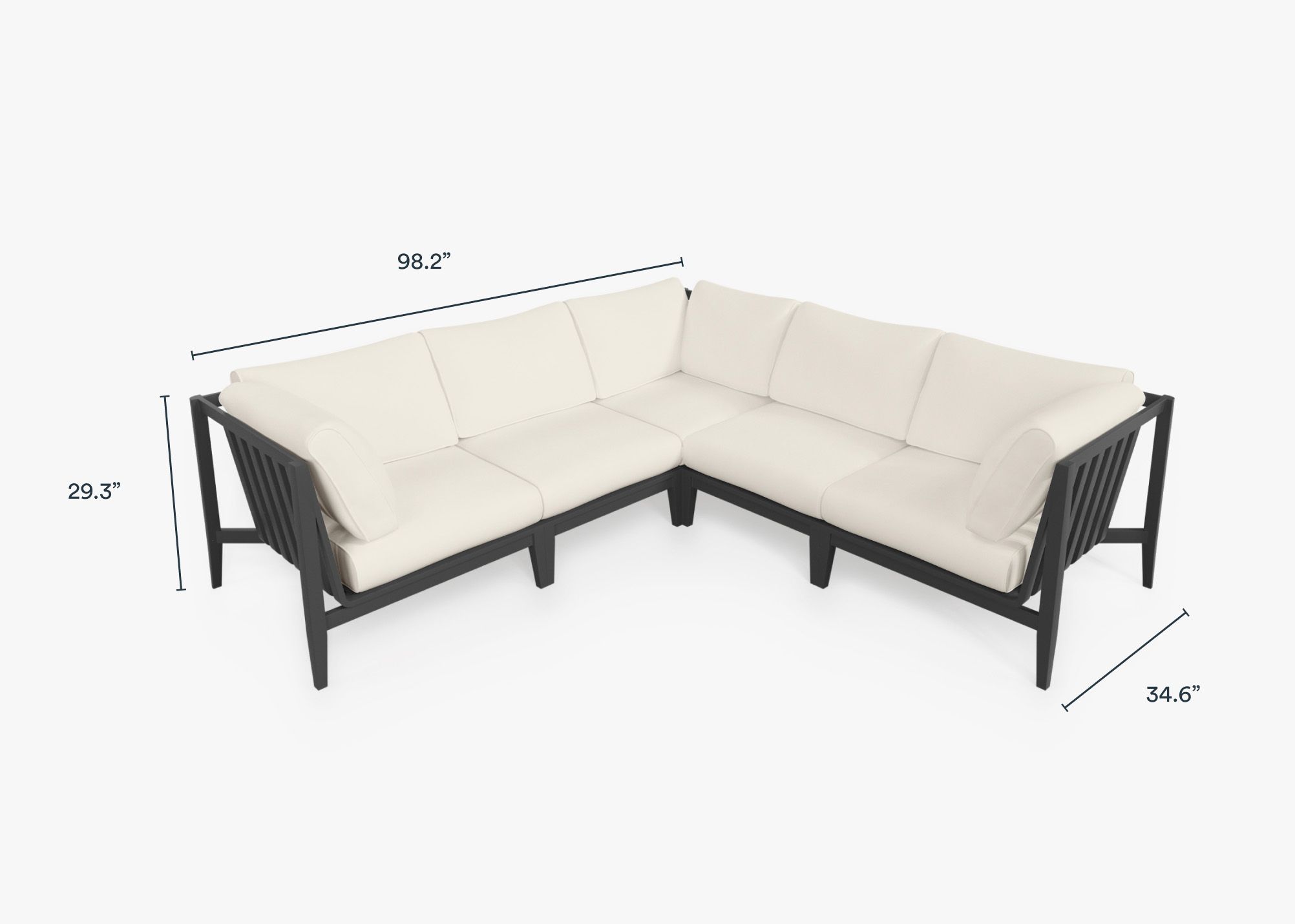 Metal outdoor corner sofa sale