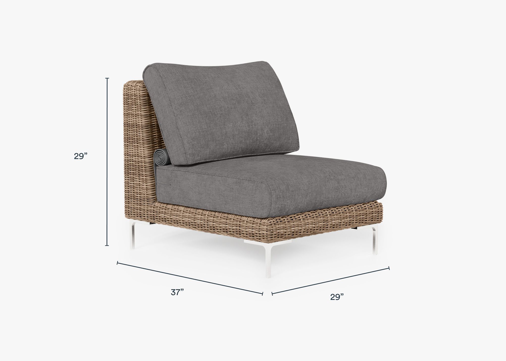 Dark brown sale wicker chair