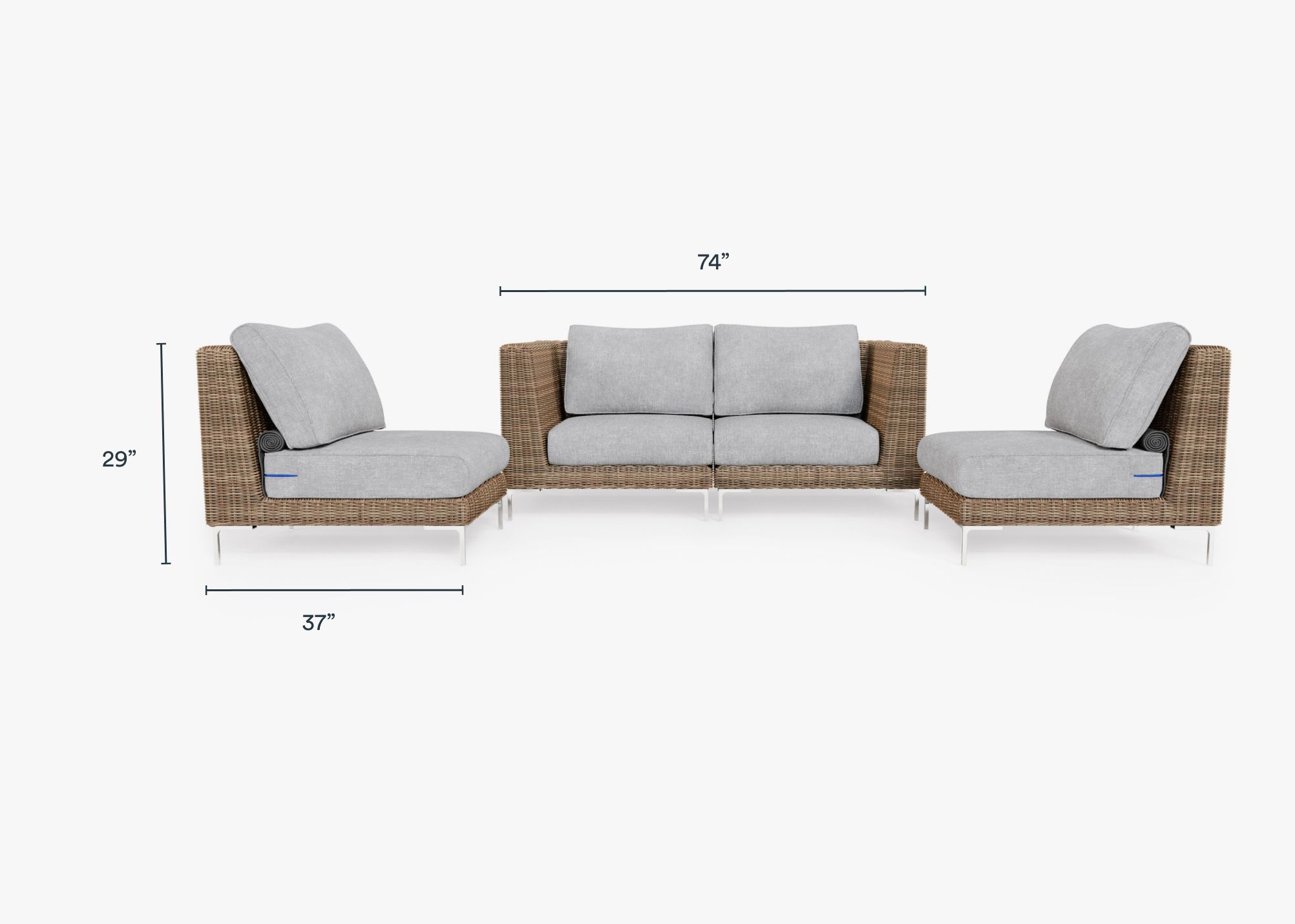Outer Modular Outdoor Brown Wicker Furniture