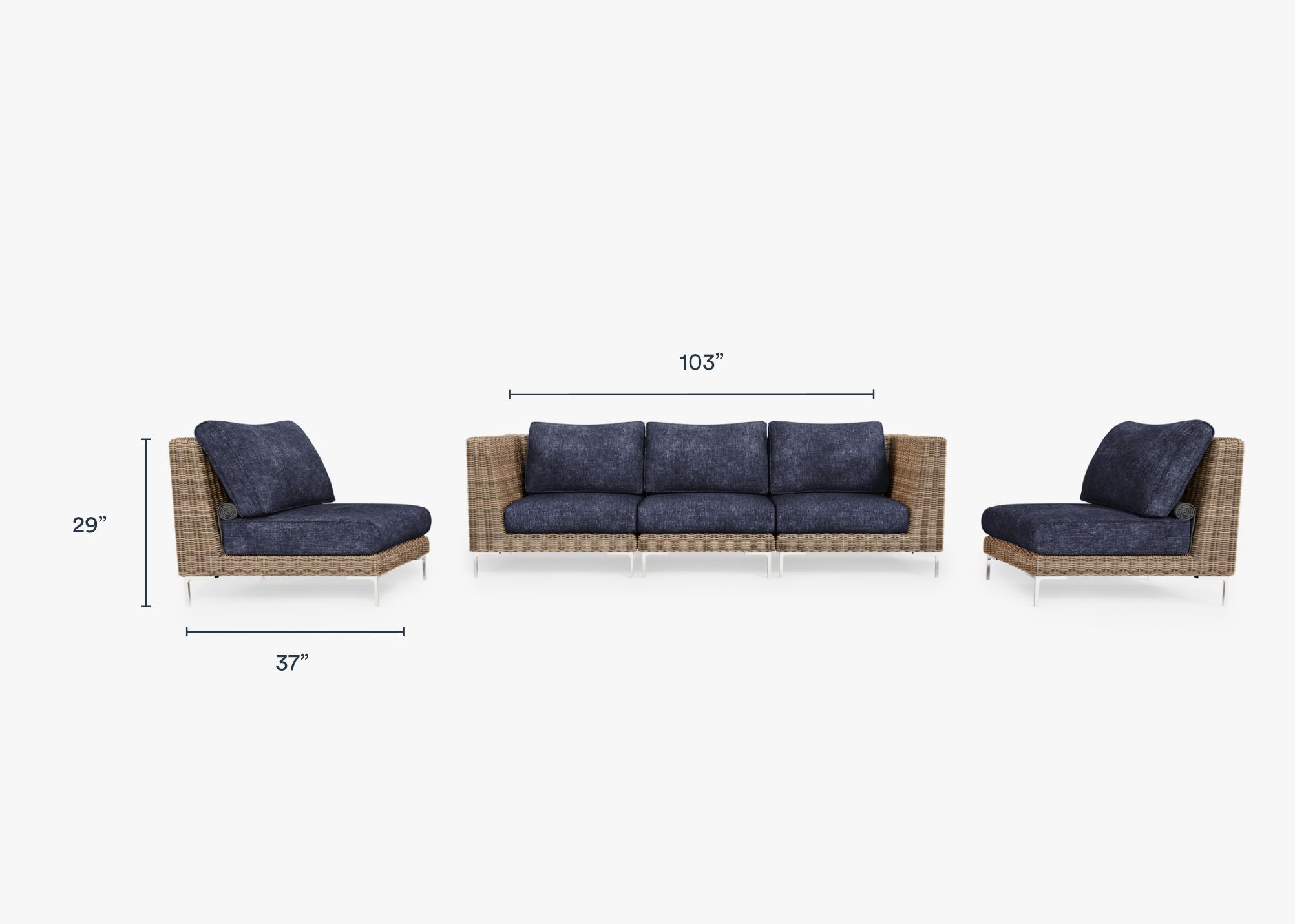 Outdoor sofa height outlet