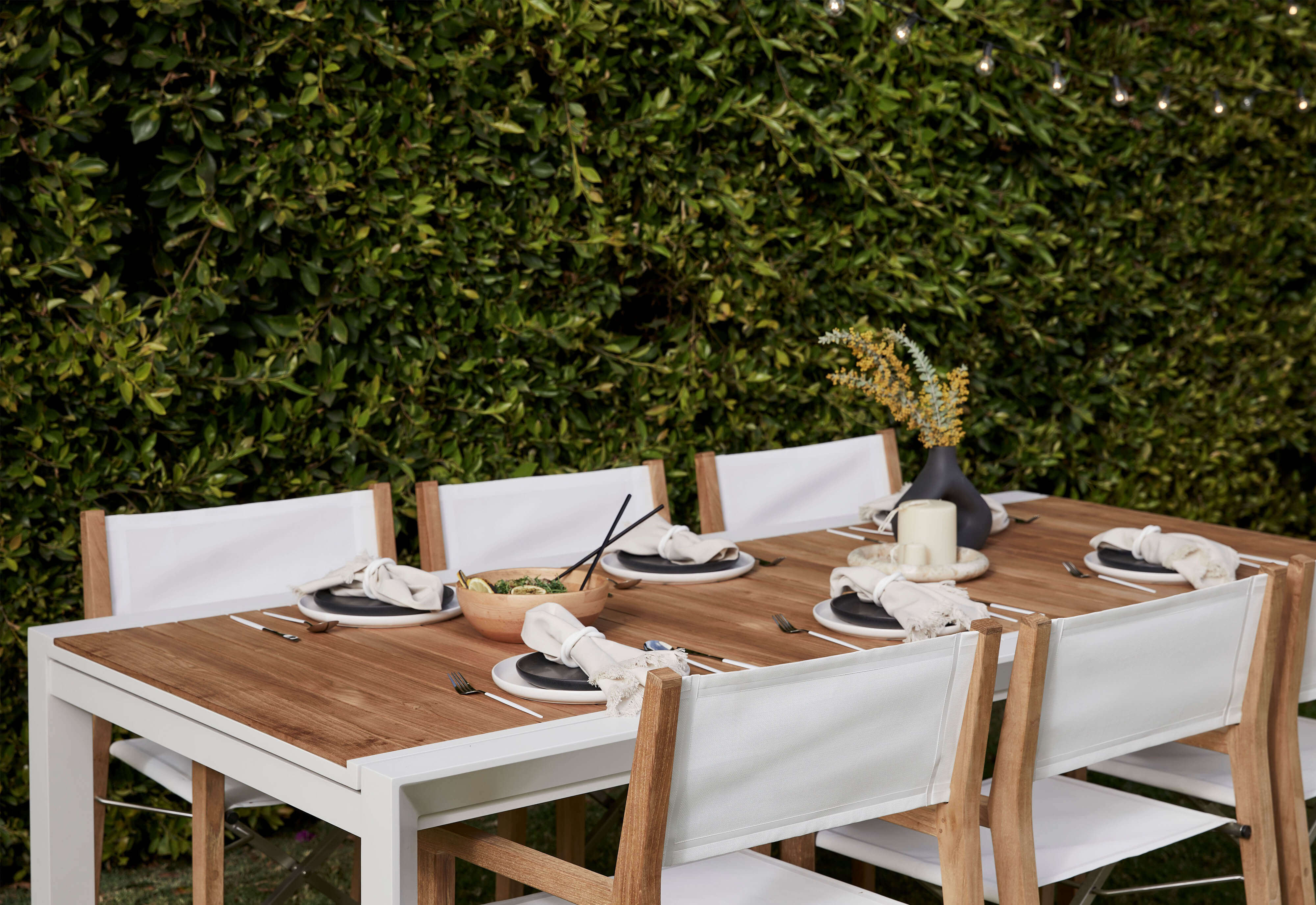 White outdoor clearance table