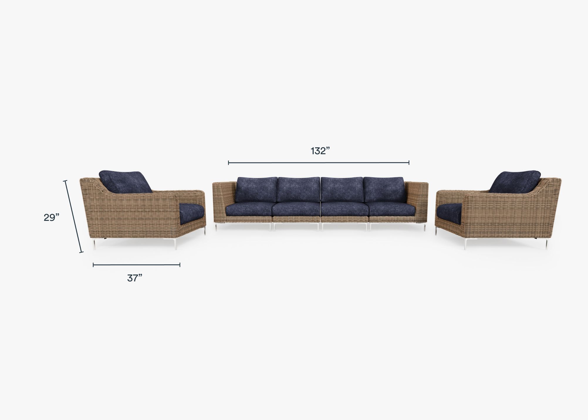 Dark brown on sale wicker outdoor furniture