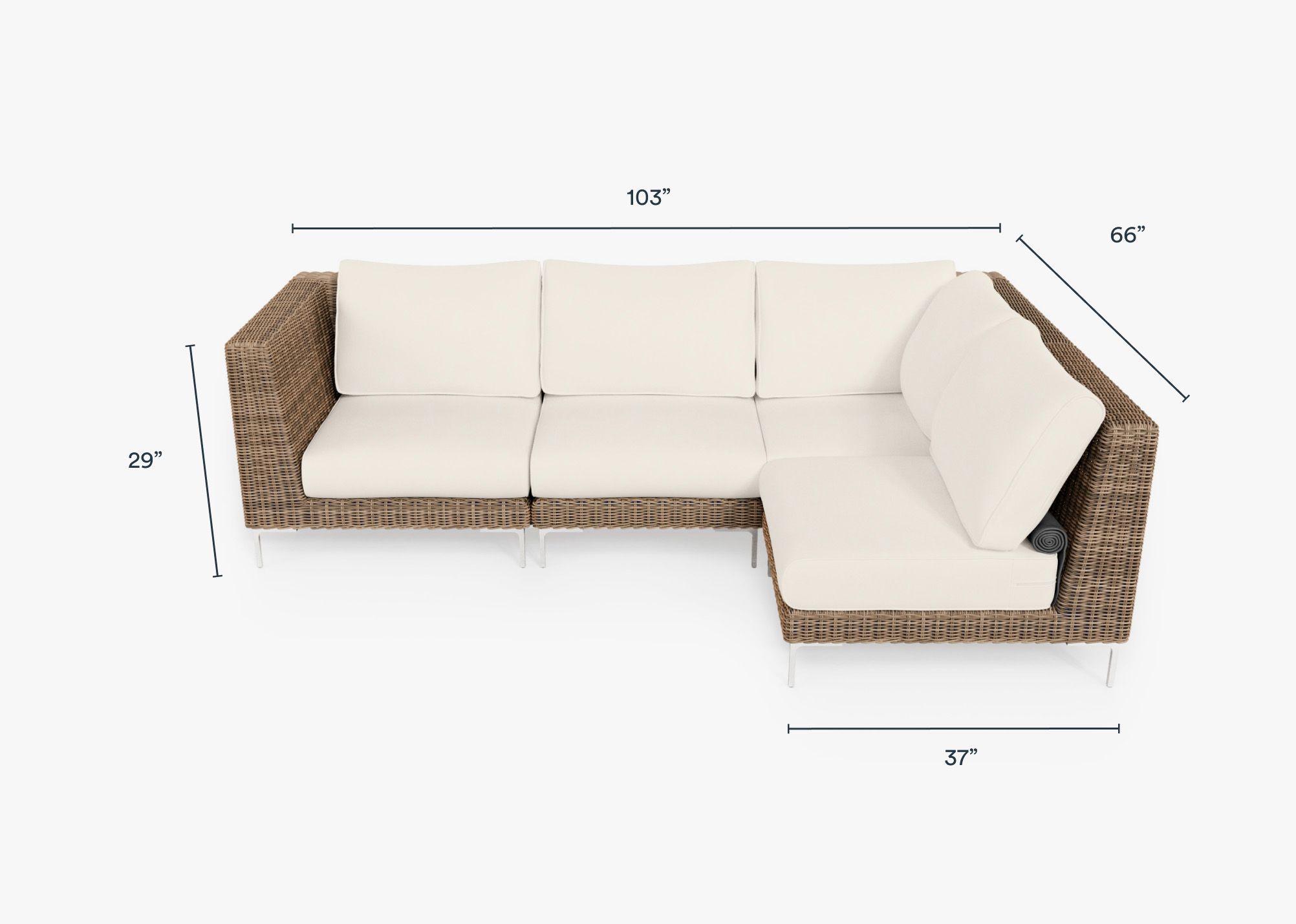 Crestwood resin wicker sectional sofa discount