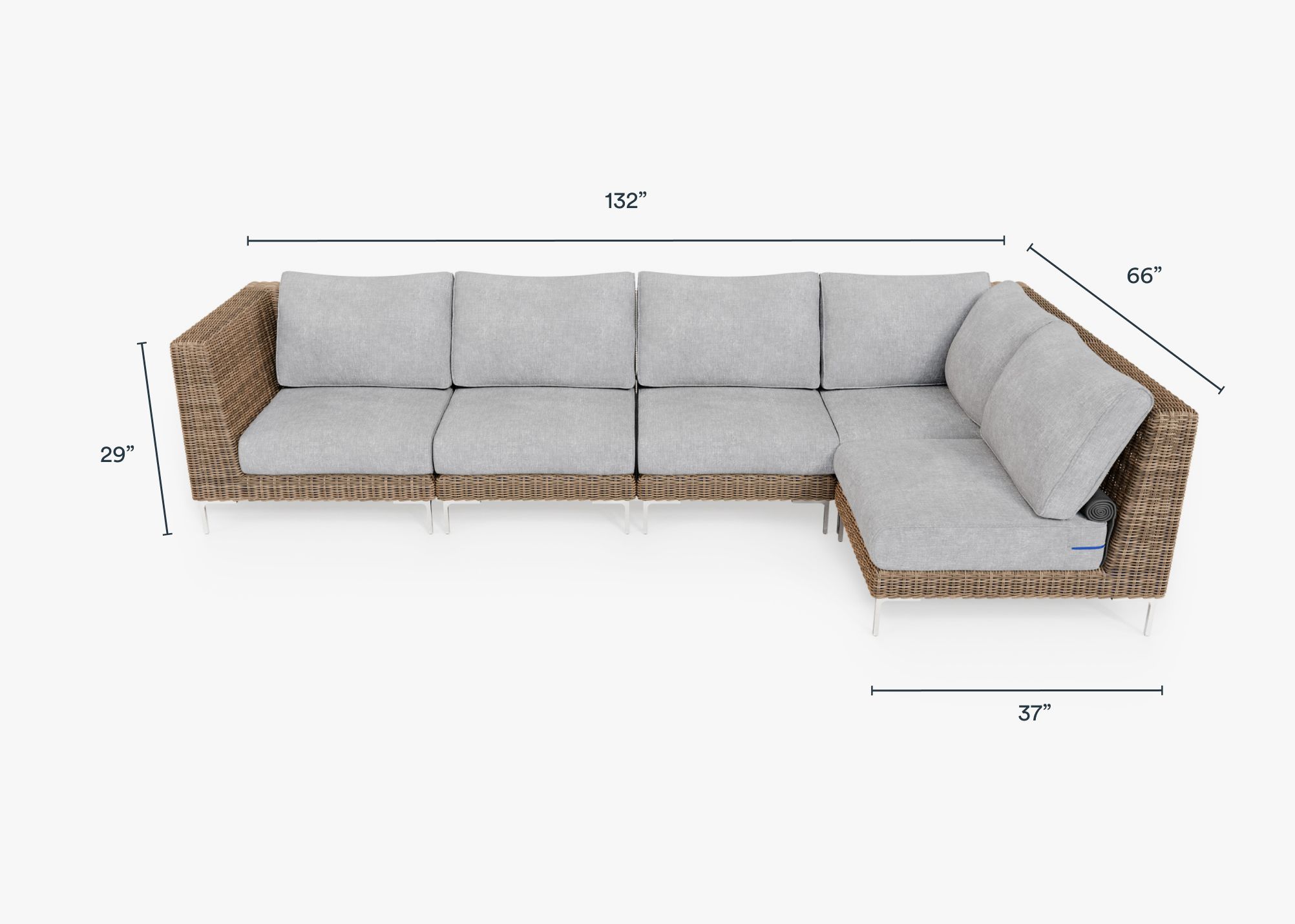 5 seat best sale outdoor sectional