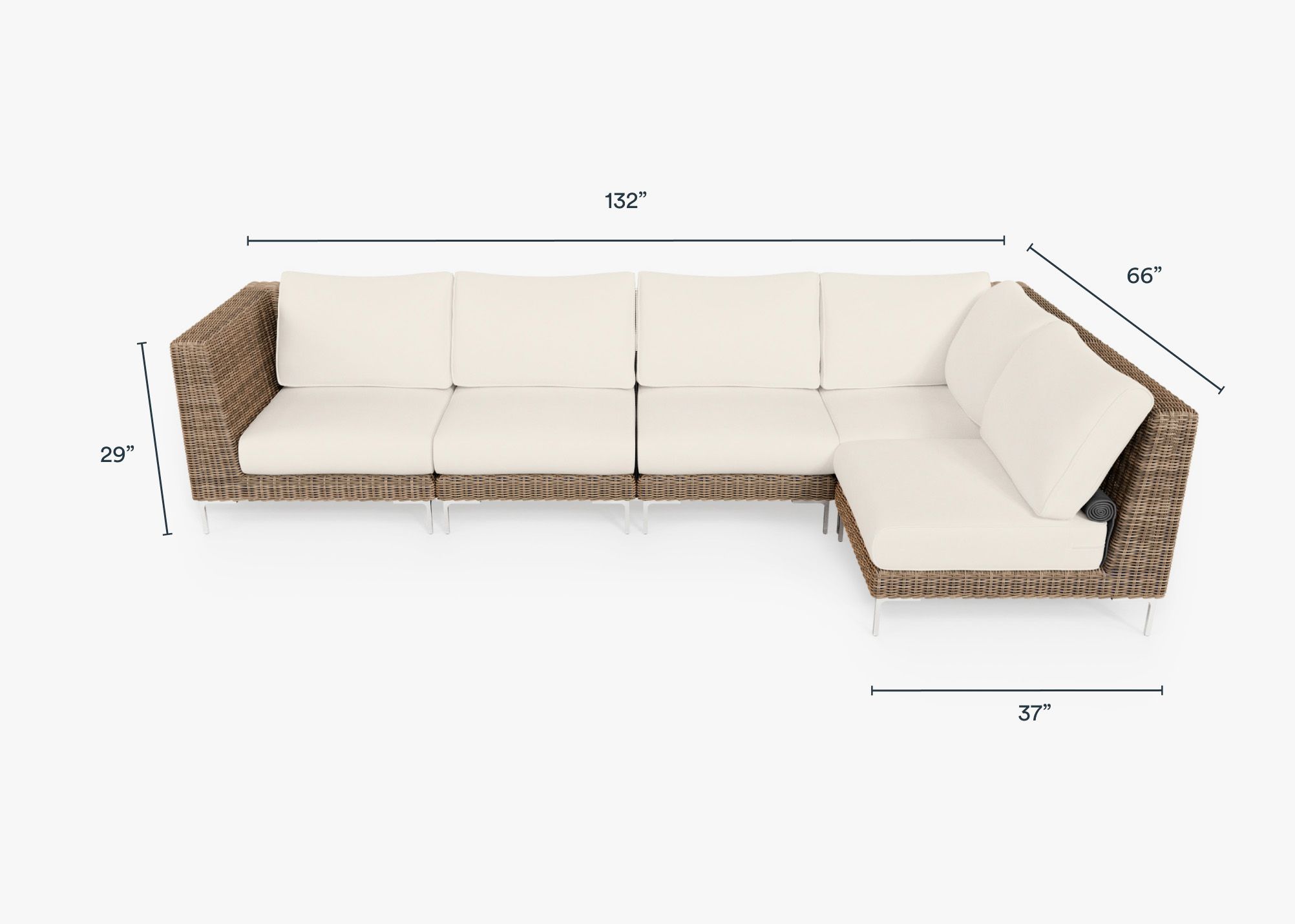 Outer Modular Outdoor Brown Wicker Furniture
