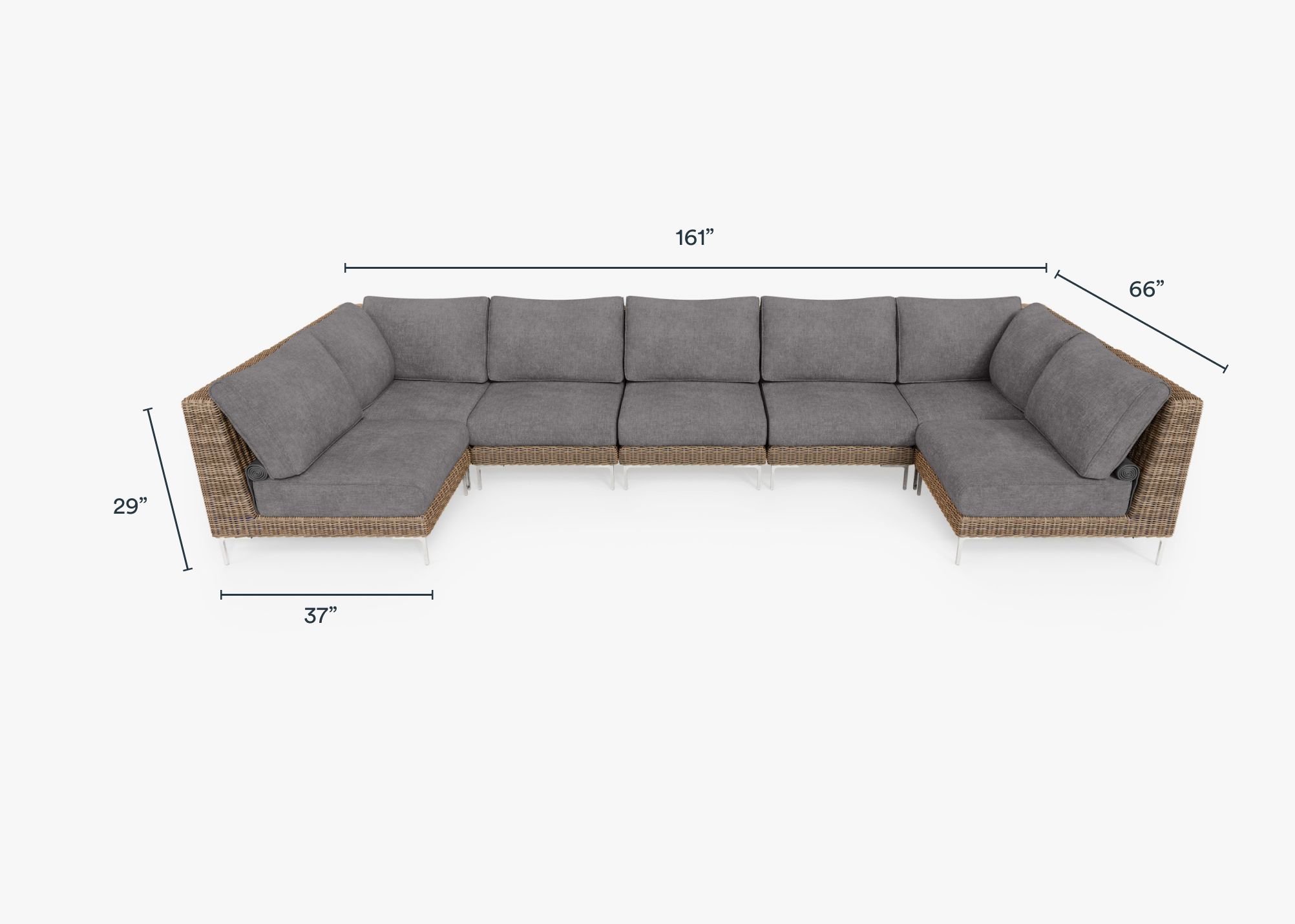 U shaped outdoor sectional sunbrella hotsell