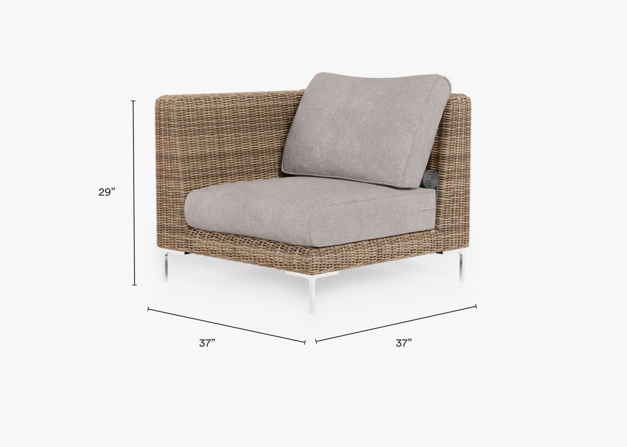 Wicker 2024 corner chair