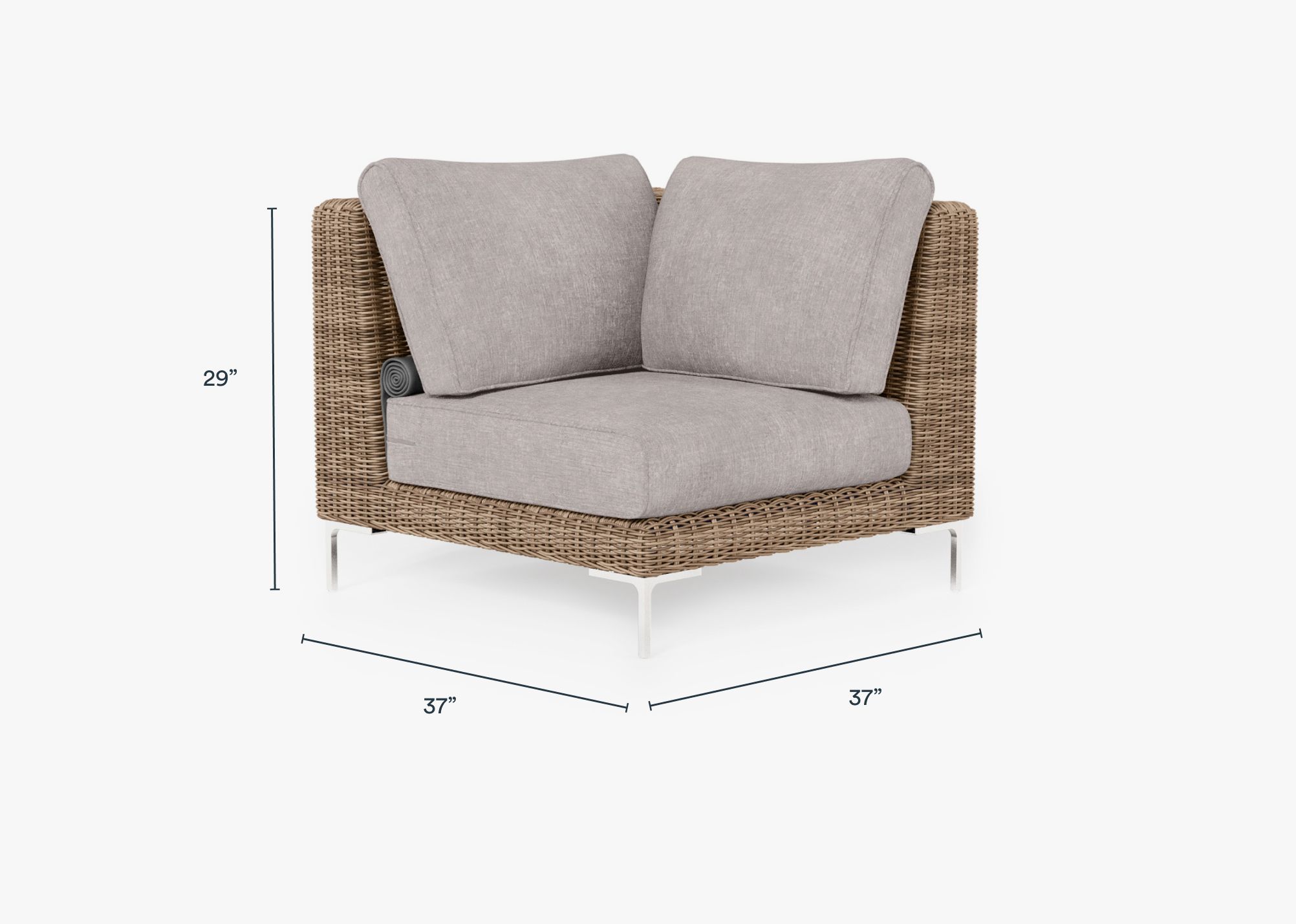 Brown wicker patio sectional cheap