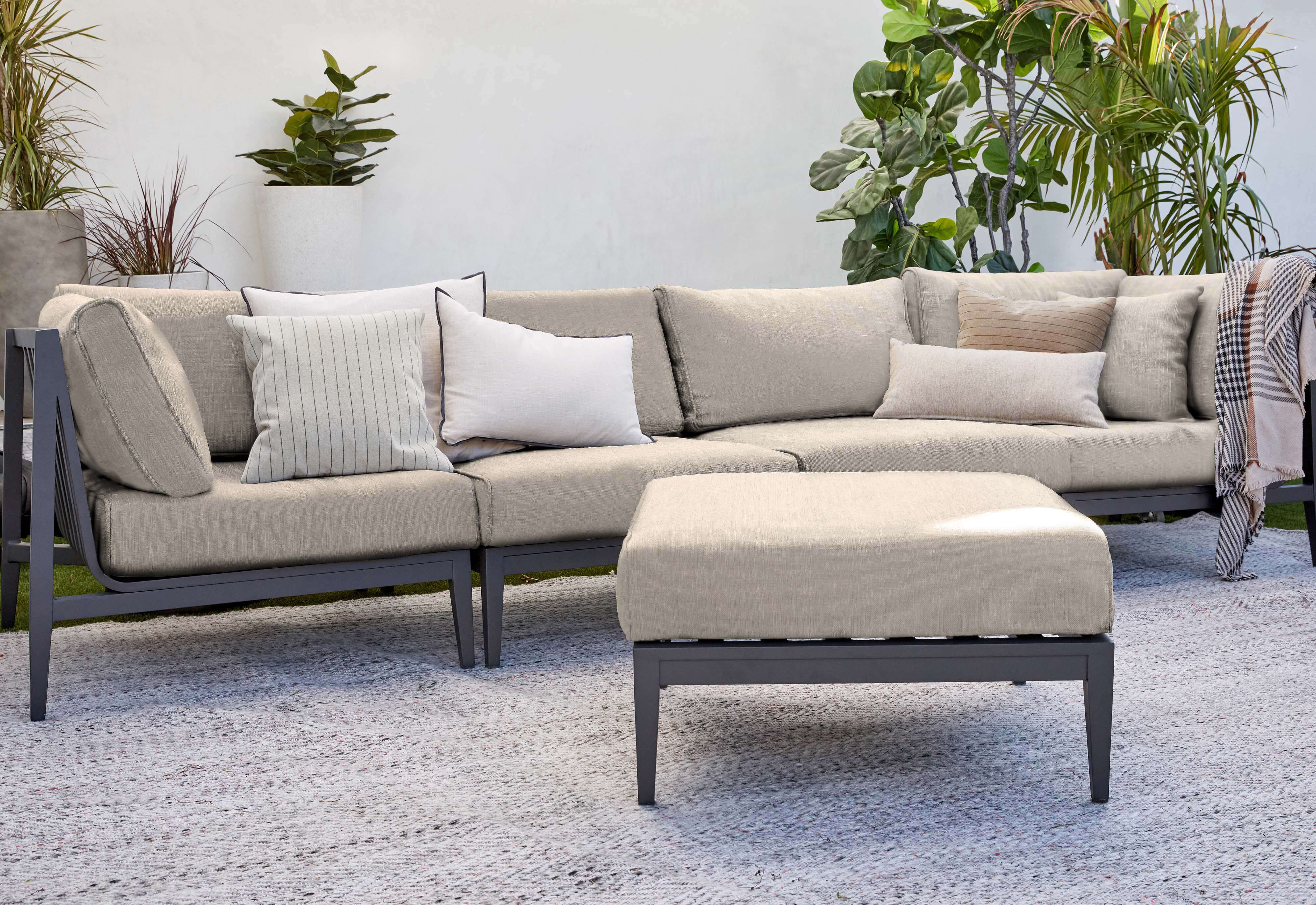 Aluminum ottoman deals