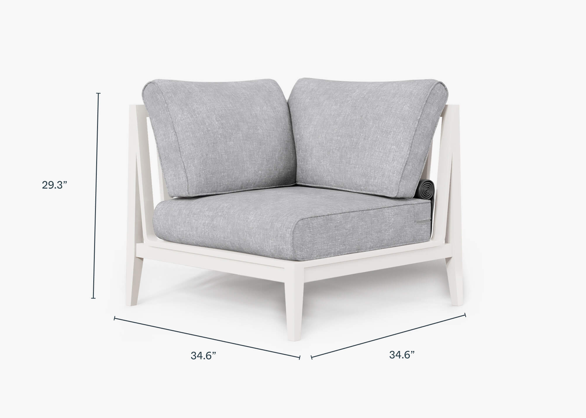 Living accents blow mold chair white sales