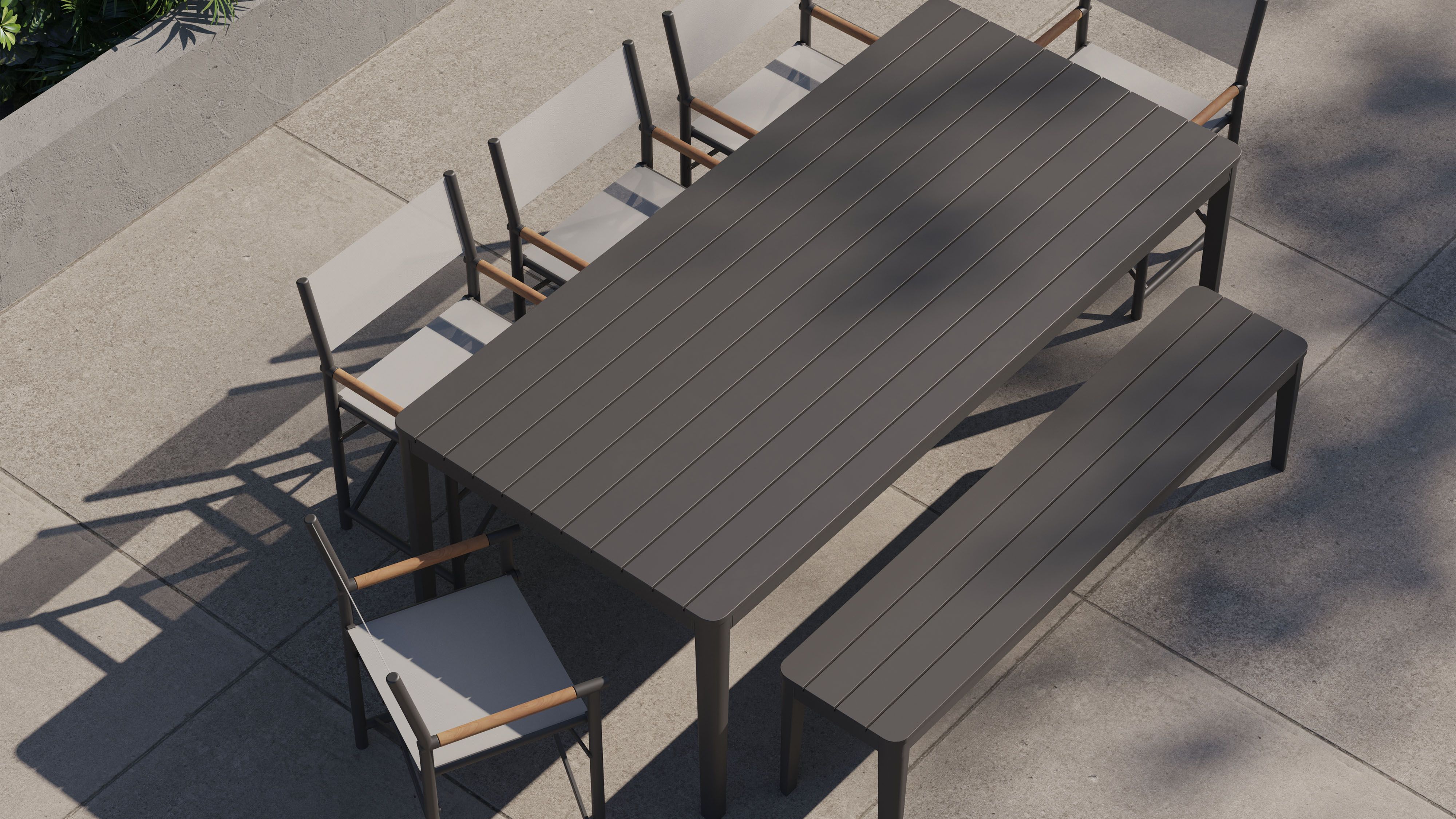 Outdoor dining table aluminum 2025