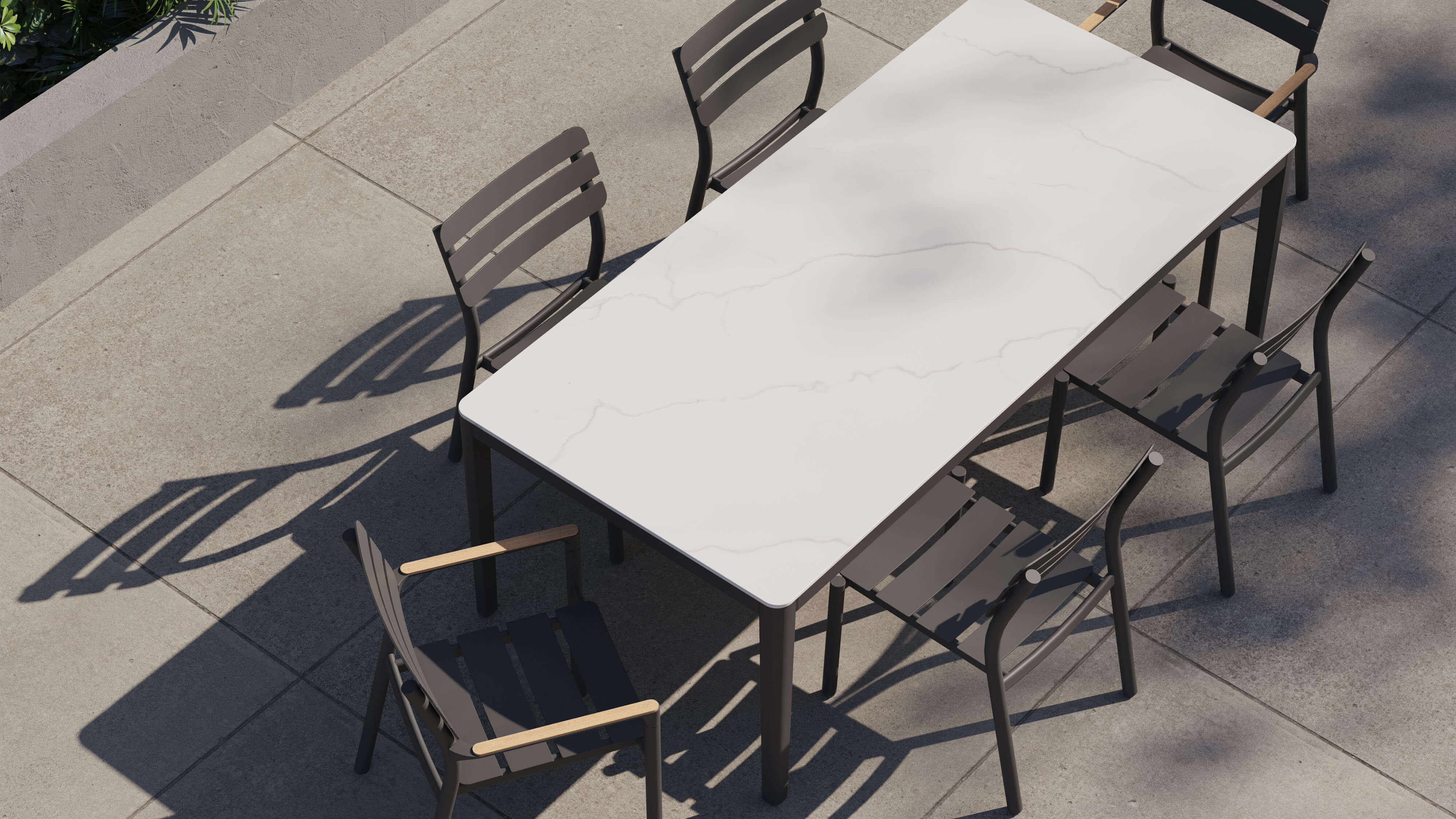 Outer OuterStone Outdoor Dining Table 6 Seats Armchairs 2 Armless Chairs 4