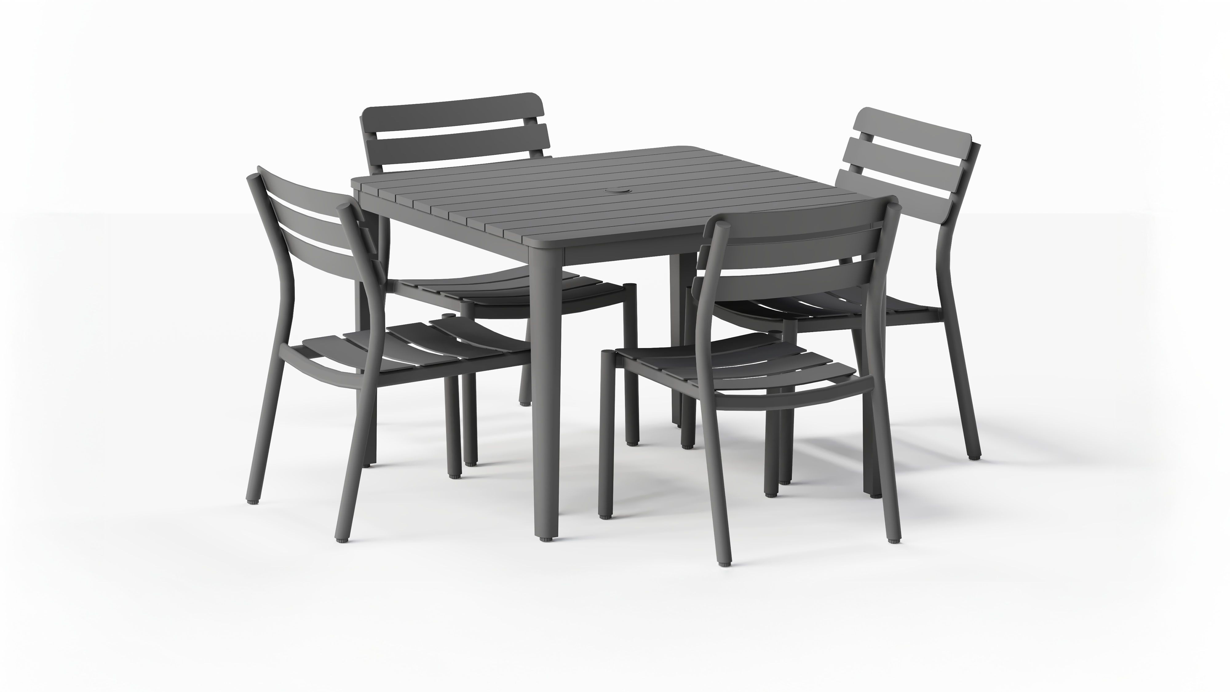 Outer Aluminum Outdoor Square Dining Table Set