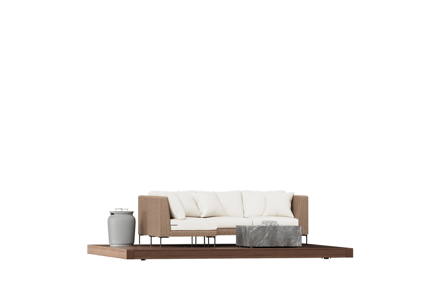 OS1 freestanding deck, 10 by 12 feet