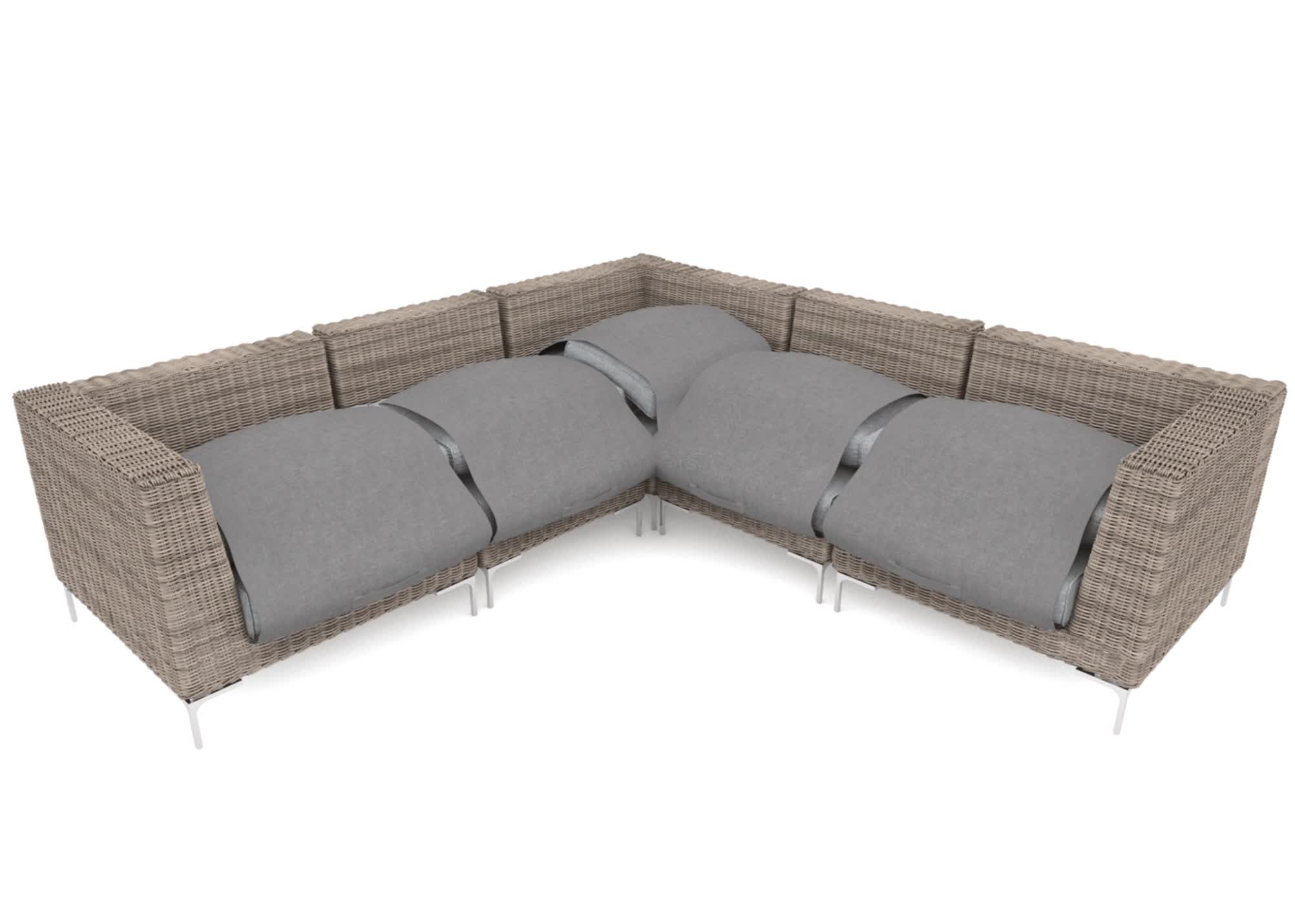 5Piece Outdoor Corner Sectional