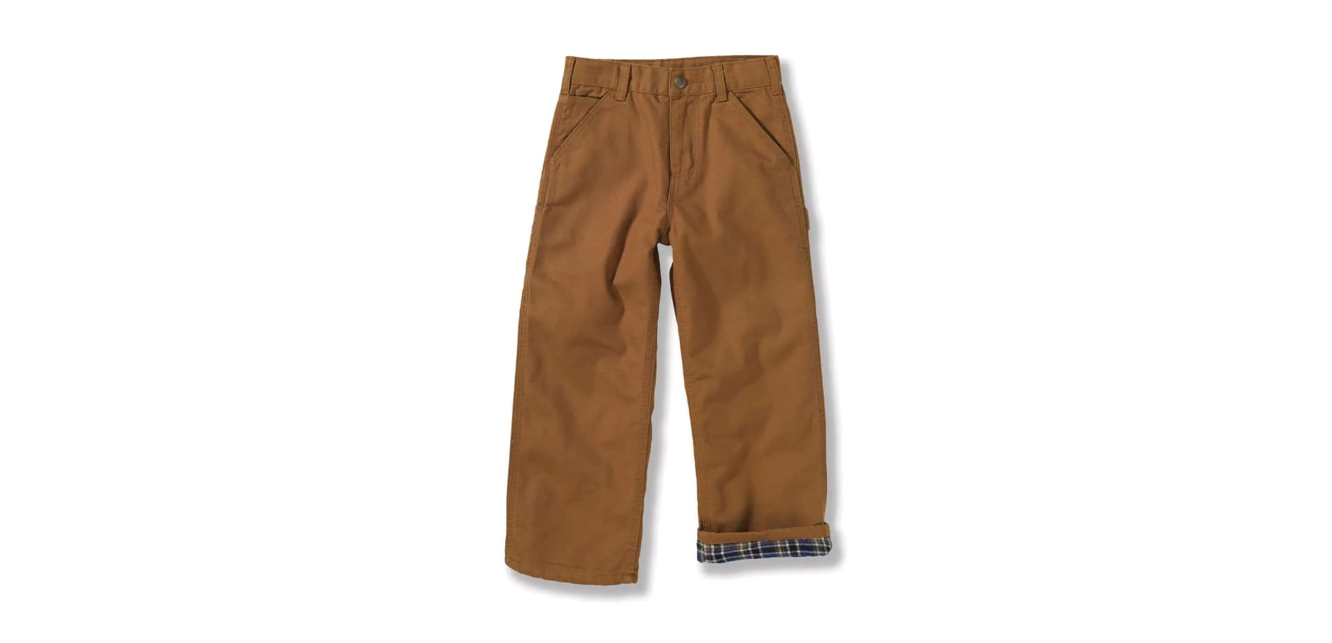 Carhartt Canvas Dungaree Flannel Lined Pant - Boys' Carhartt Brown, 4