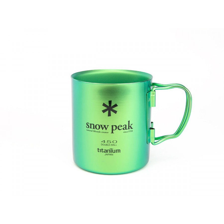 Snow Peak Titanium Double Wall Cup Ocean Green - 450