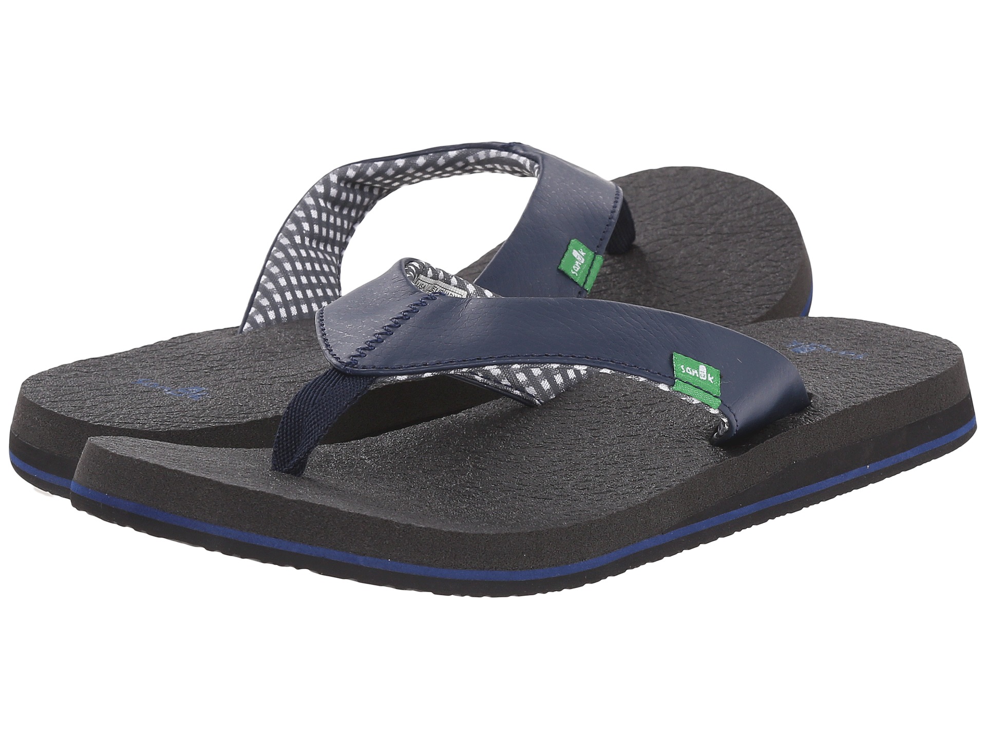 Sanuk Women's Yoga Mat Flip-Flop, Evergreen, 5 