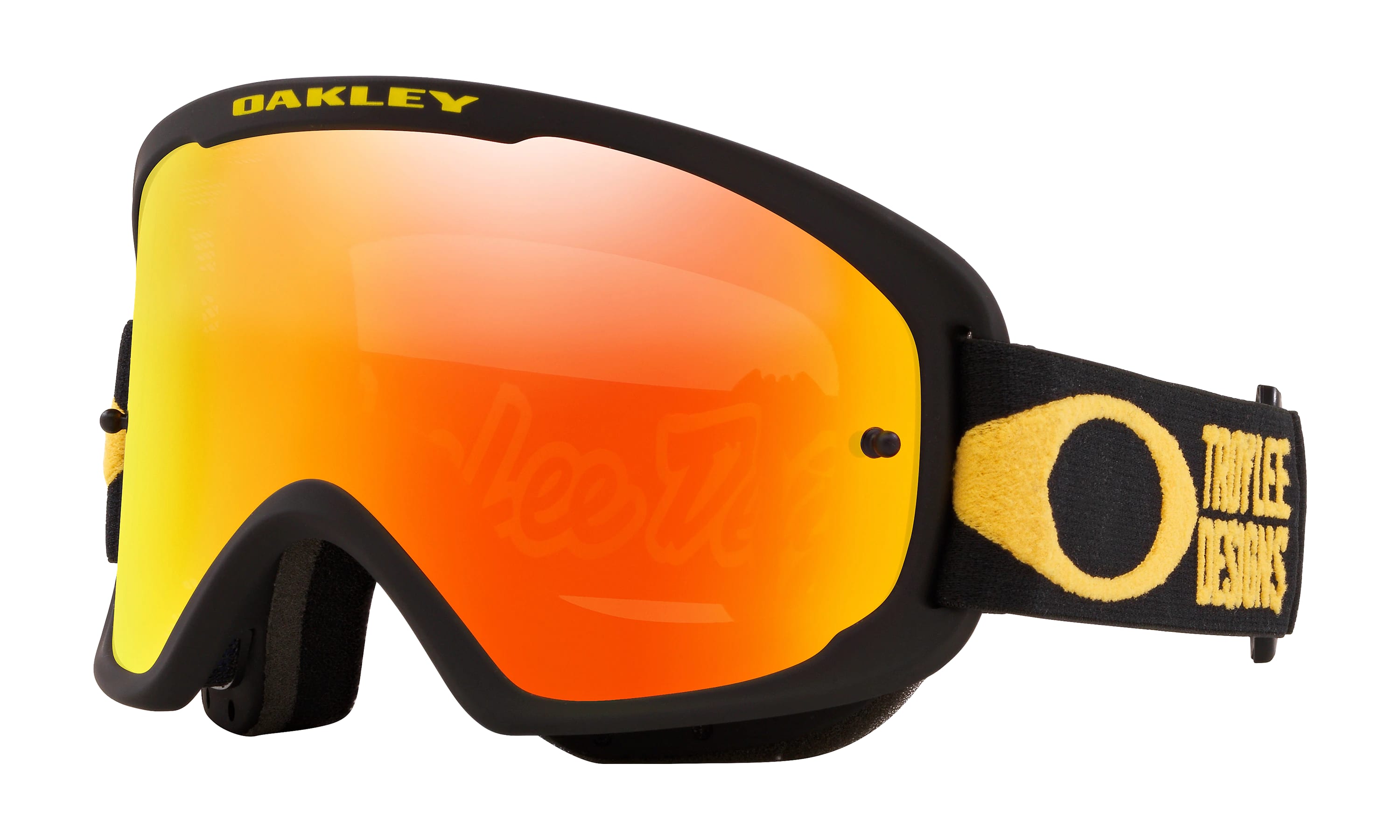 Oakley O Frame  Pro Mtb Goggle - Troy Lee Designs Pinstripe Yellow  W/fire Iridium