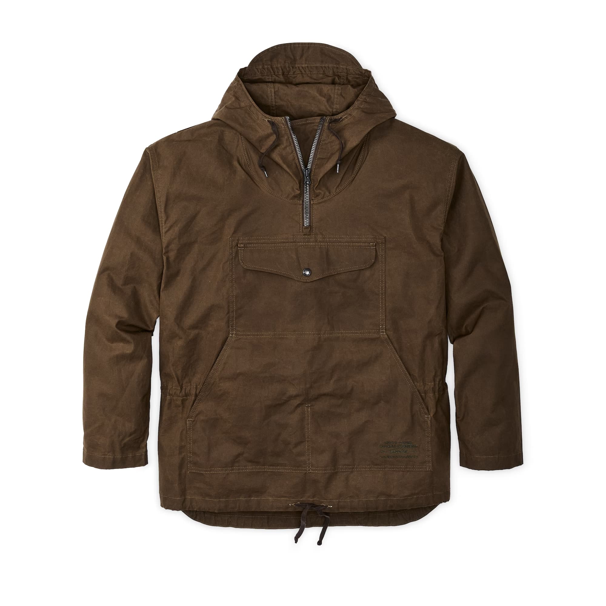 Men's Anorak Jacket - Waxed Canvas Pullover