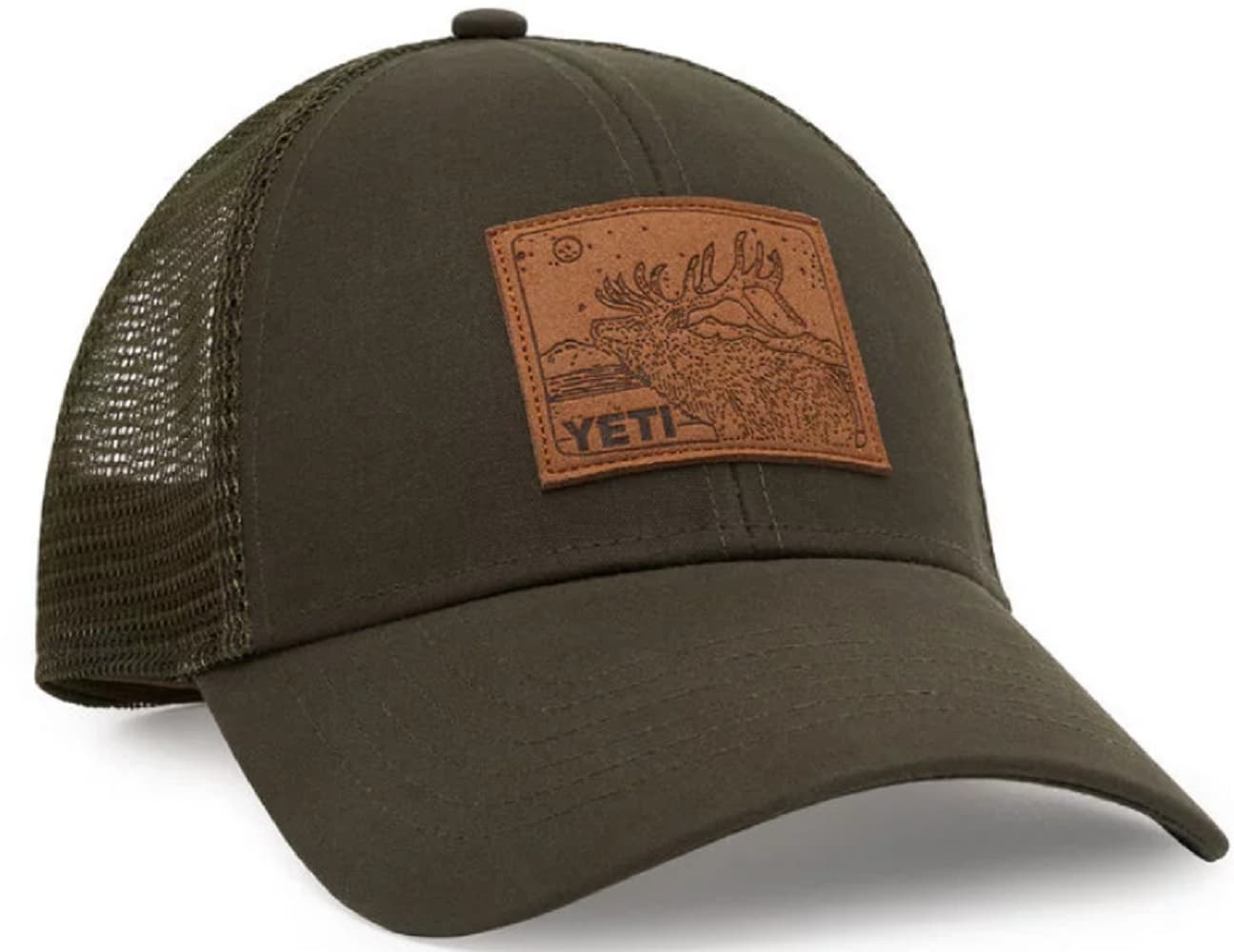 YETI Leather Logo Baseball Hat — Live To BBQ