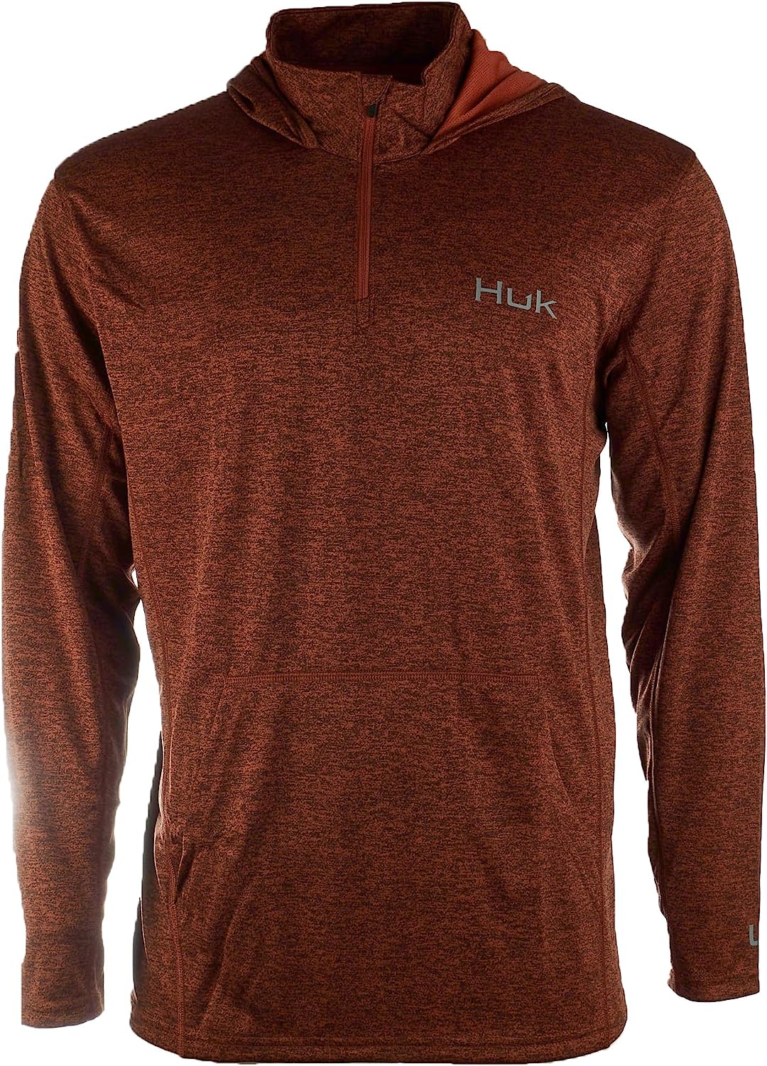 Huk Men's Coldfront Hoodie - Baked Clay Heather - Medium