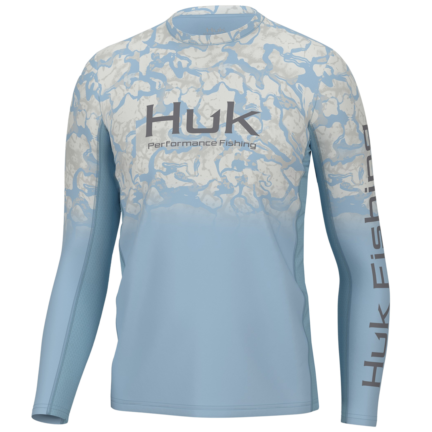 Huk Fishing Shirt Men's Medium Blue Long Sleeve Performance