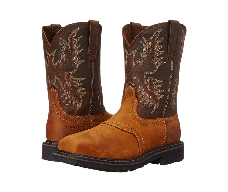 ariat men's sierra steel square toe western work boots