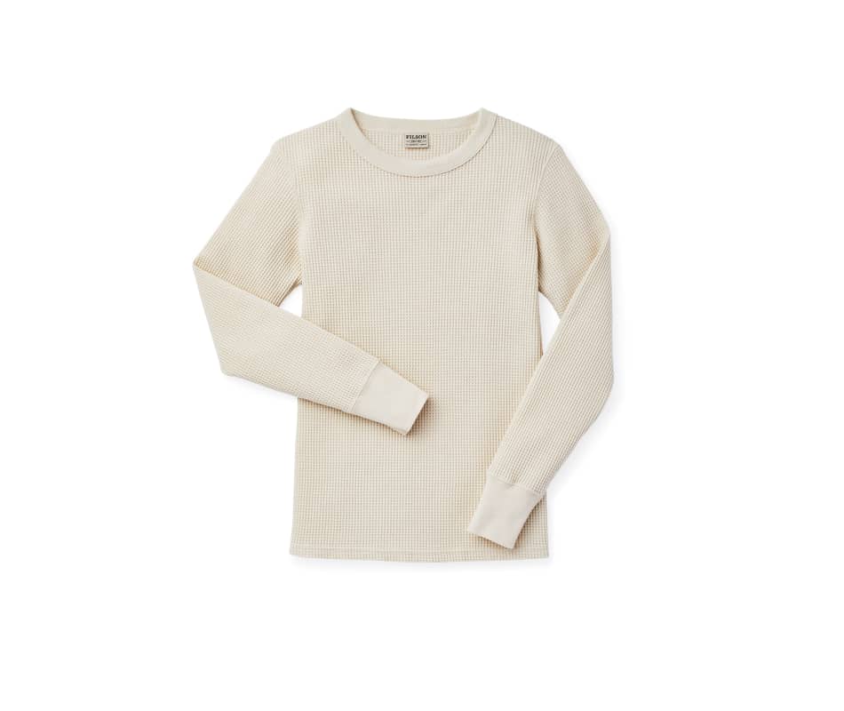 filson waffle knit thermal crew
