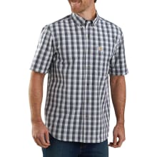 Men's Relaxed Fit Midweight Short Sleeve Plaid Shirt