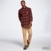 Men's Loose Fit Heavyweight Flannel Long-sleeve Plaid Shirt