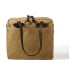 Men's Tote Bag With Zipper Dark Tan