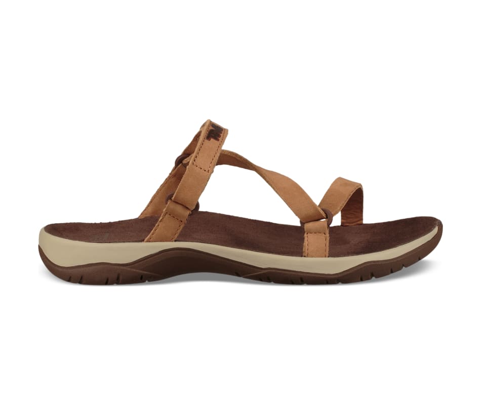 Teva Women's Elzada Slide Lea - Pecan - 6.5