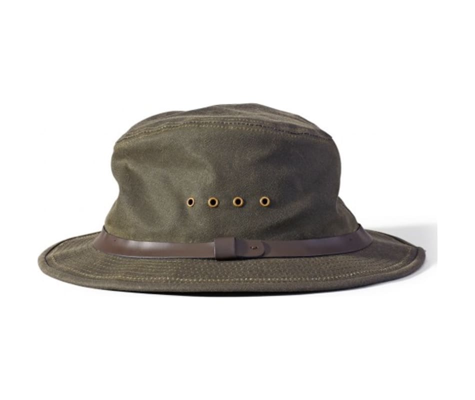 Filson 60016 Insulated Tin Cloth Packer Hat Otter Green Large