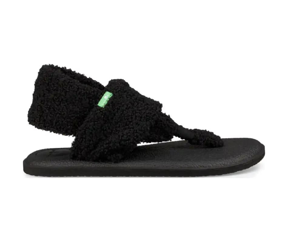 black yoga sling sandals