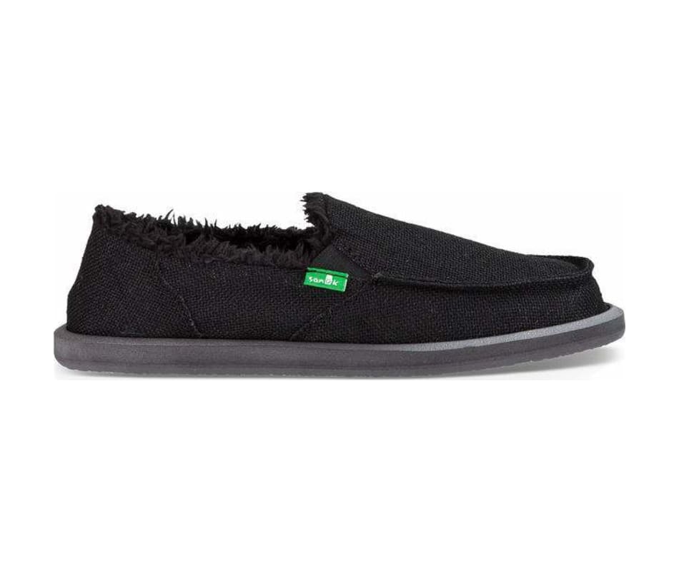 sanuk donna hemp black